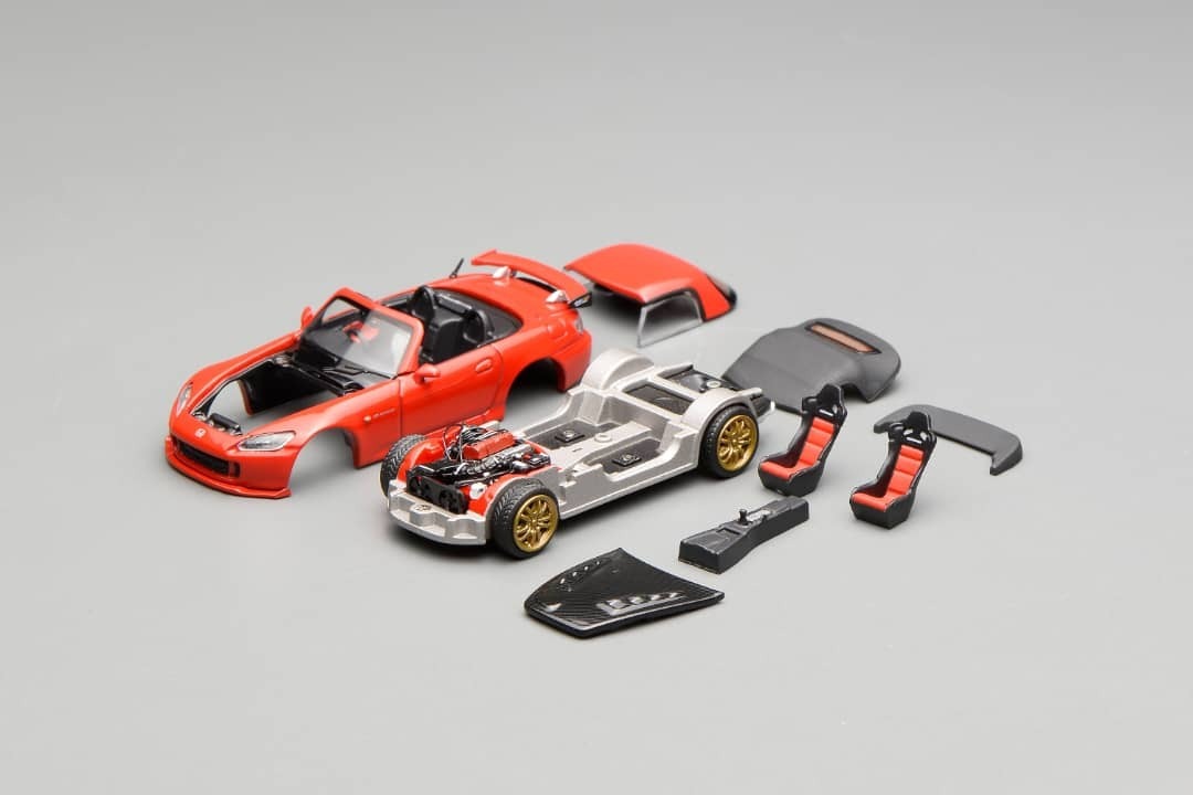 PO-$180 * MOTORHELIX * 1:64 HONDA S2000 MUGEN NEW FORMULA RED