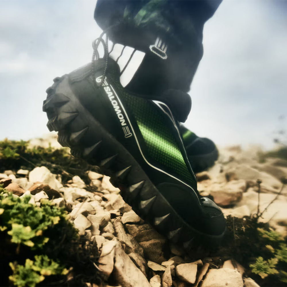 Arise x Salomon 黑綠 抓地力 螢光 休閒鞋 運動鞋 男鞋 L47713200