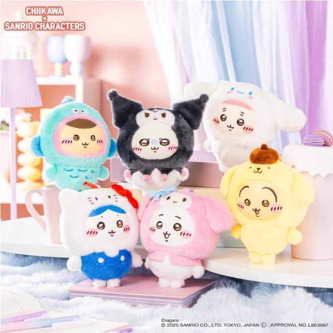 【吉伊卡哇】Chiikawa×Sanrio聯名搪膠吊飾
