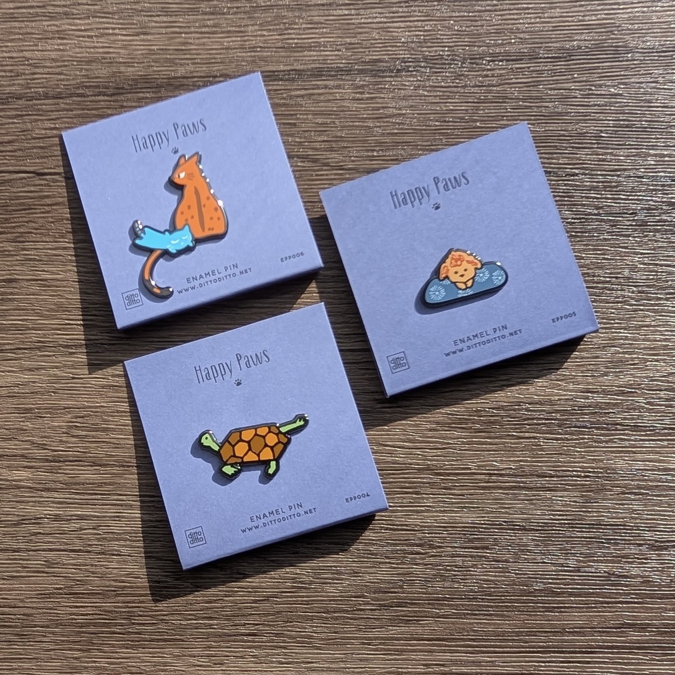 DITTO DITTO 金屬徽章 - happy paws - mee mee
