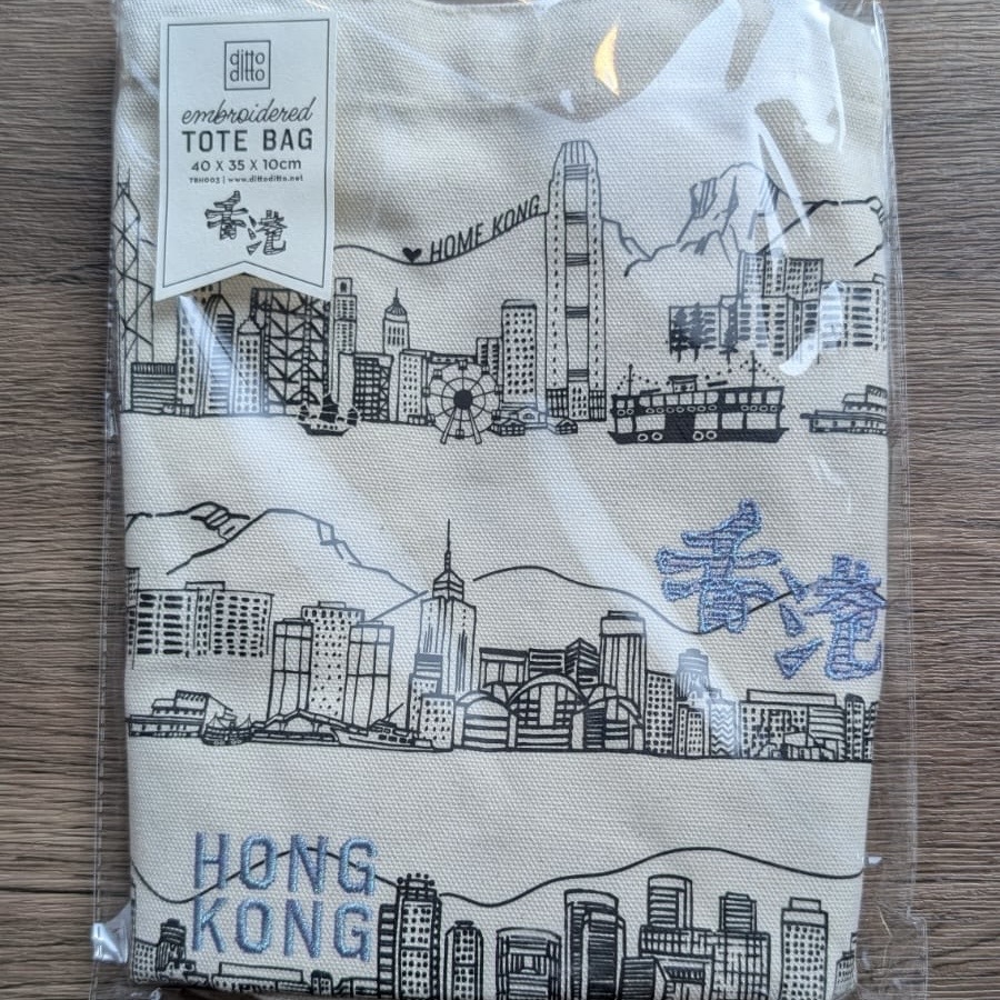 DITTO DITTO 香港刺繡帆布手提袋