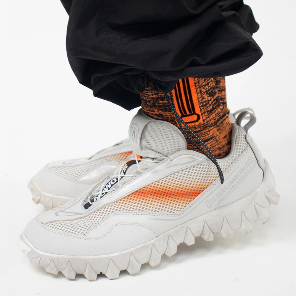 Arise x Salomon 白橘 抓地力 螢光 休閒鞋 運動鞋 男鞋 L47713100