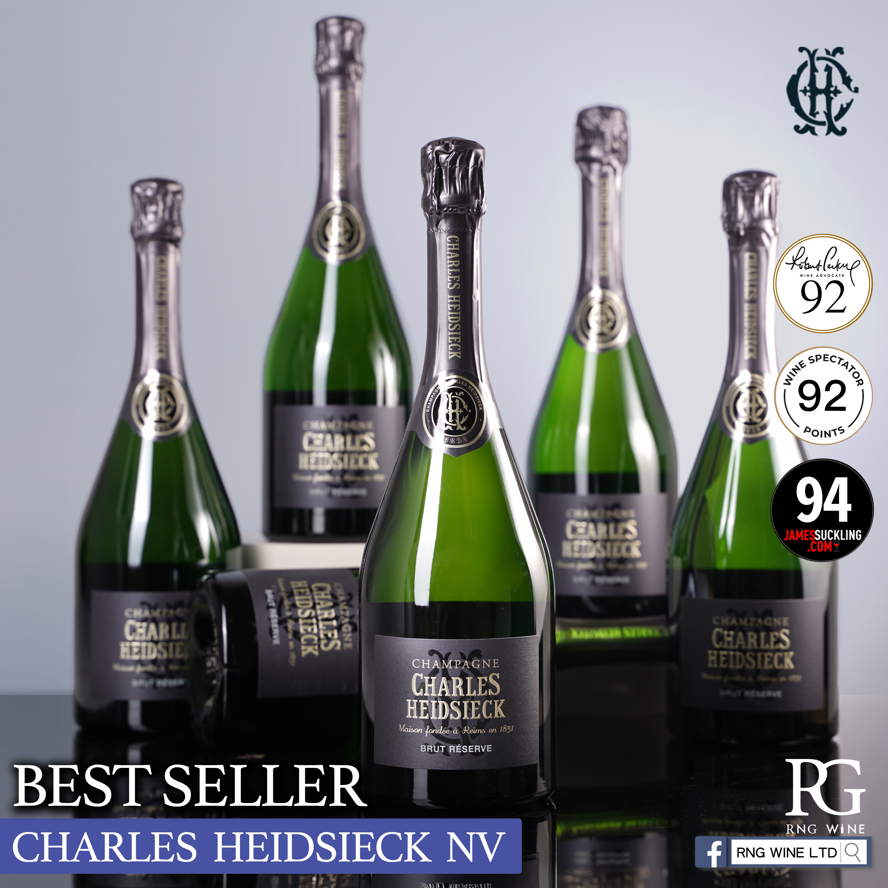 Charles Heidsieck Brut Reserve (RP92) - 6 Bottle Pack