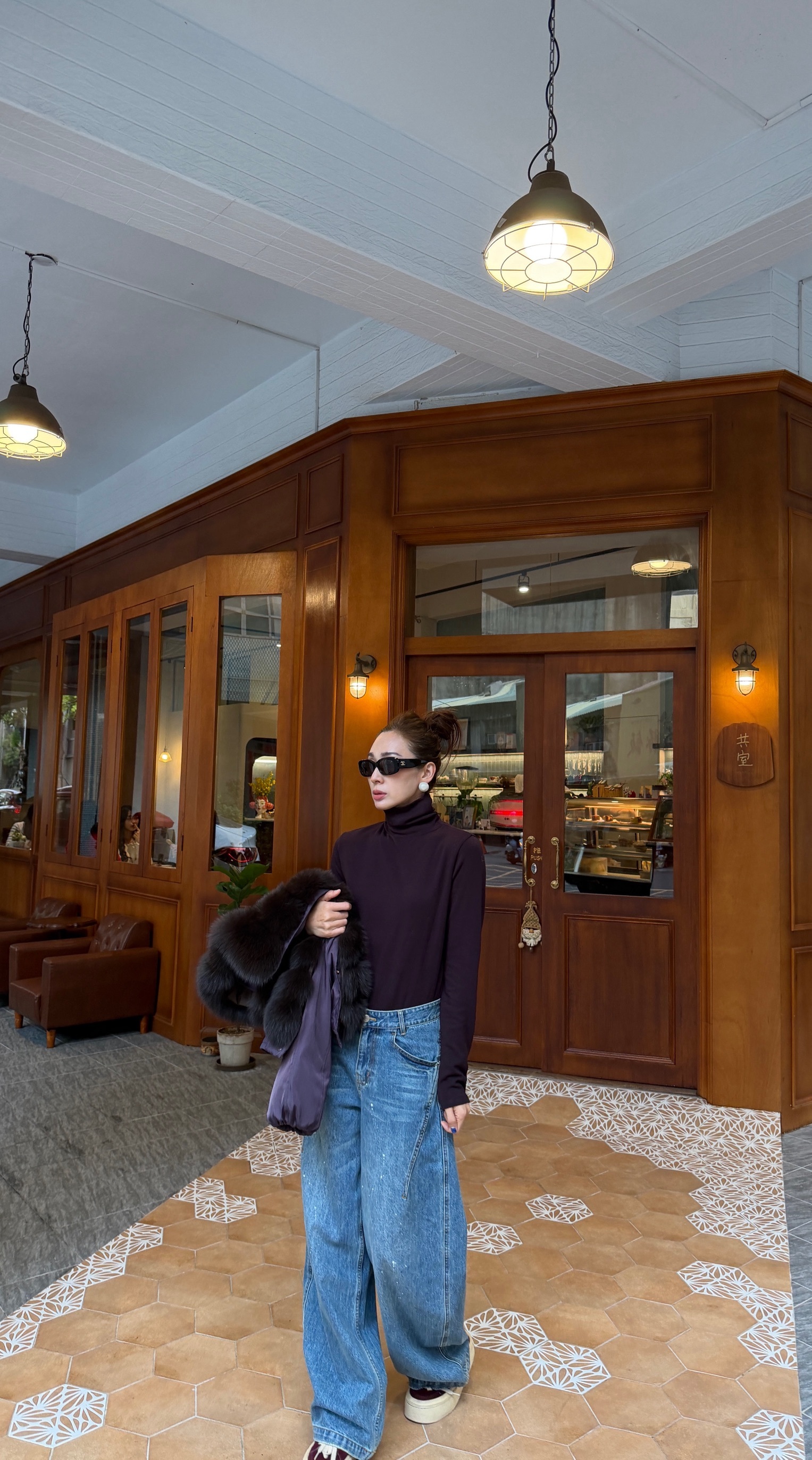 冬季主打-高領彈性磨毛打底