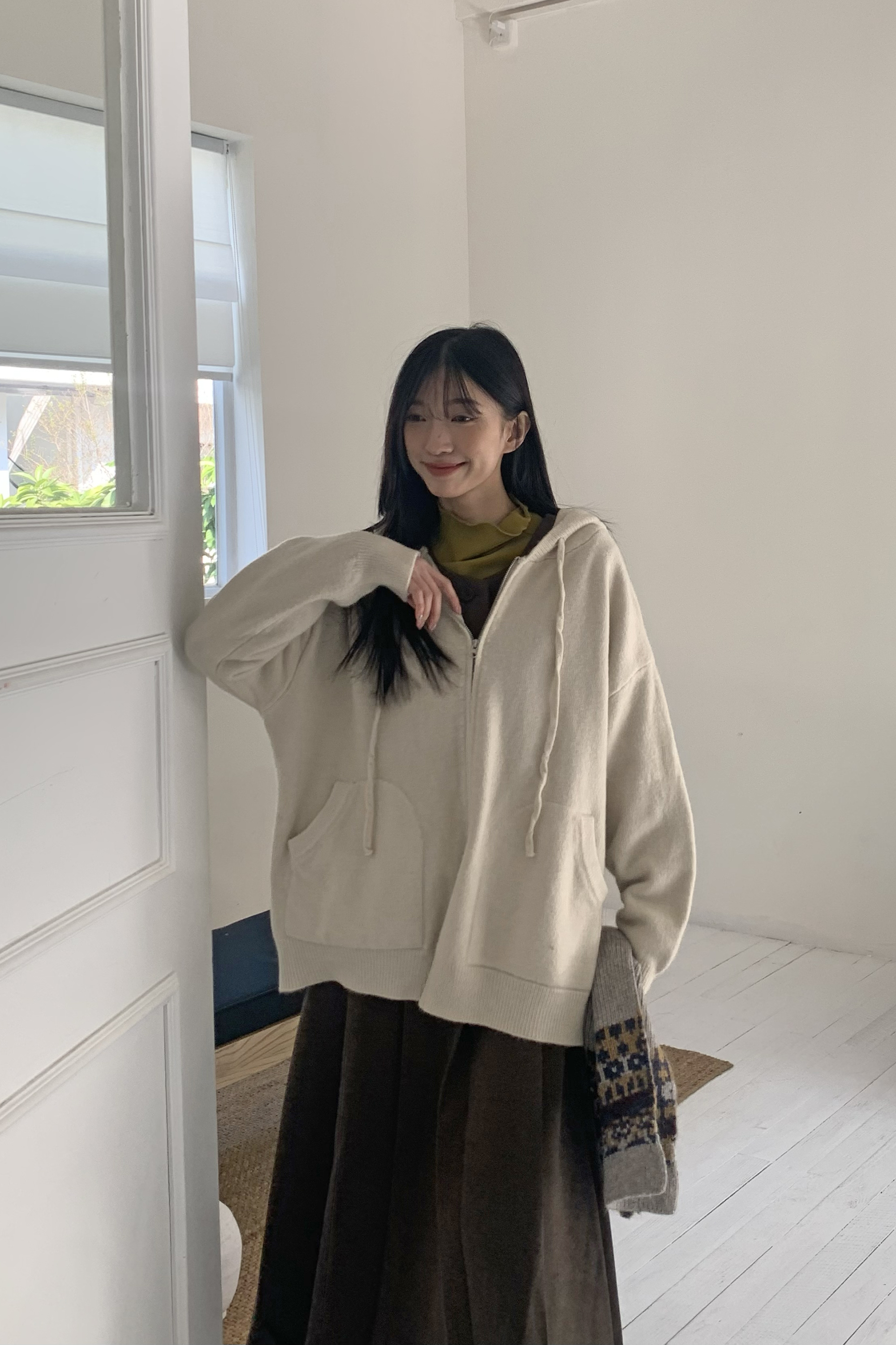 New Year｜針織雙拉鍊連帽外套 5色