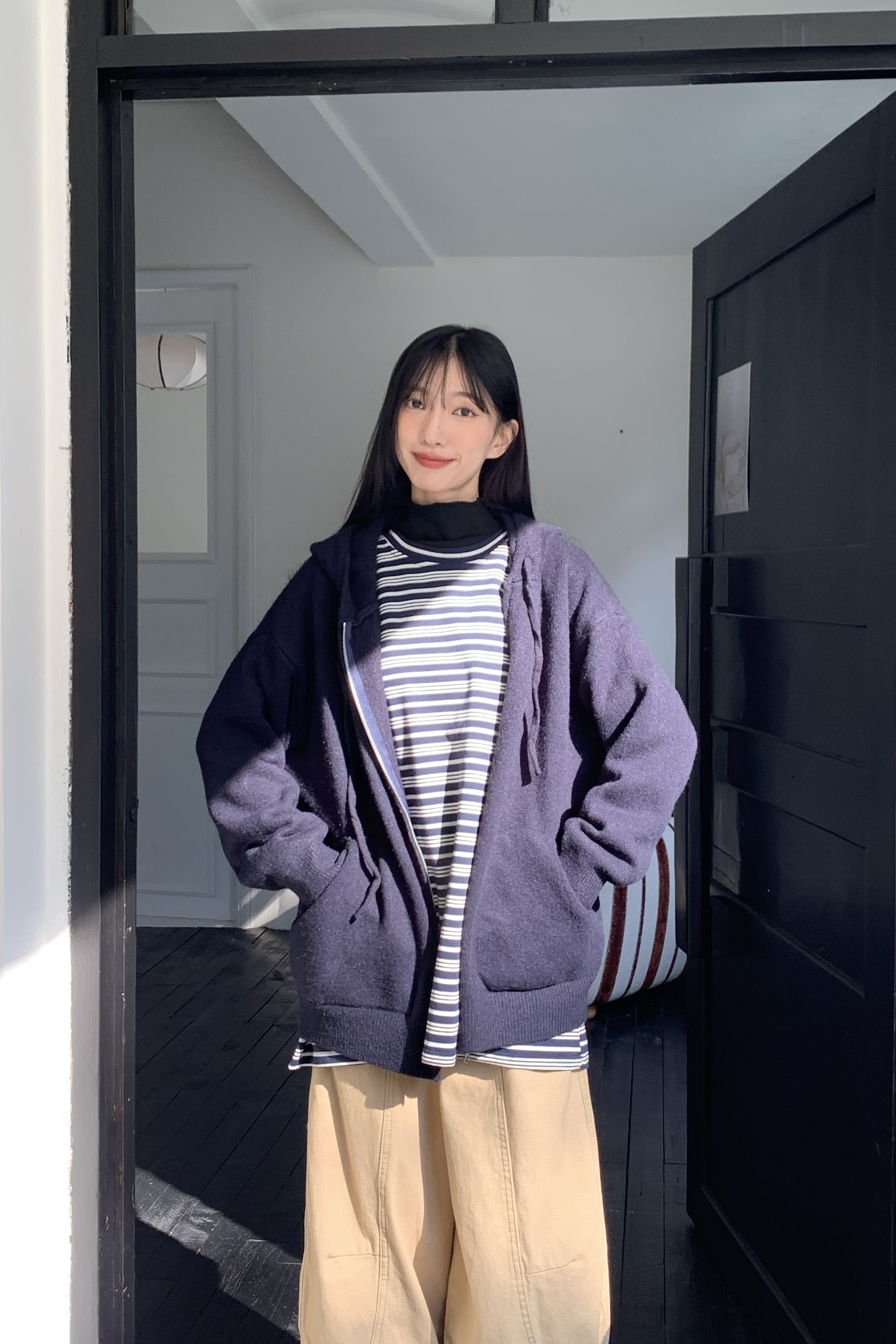 New Year｜針織雙拉鍊連帽外套 5色