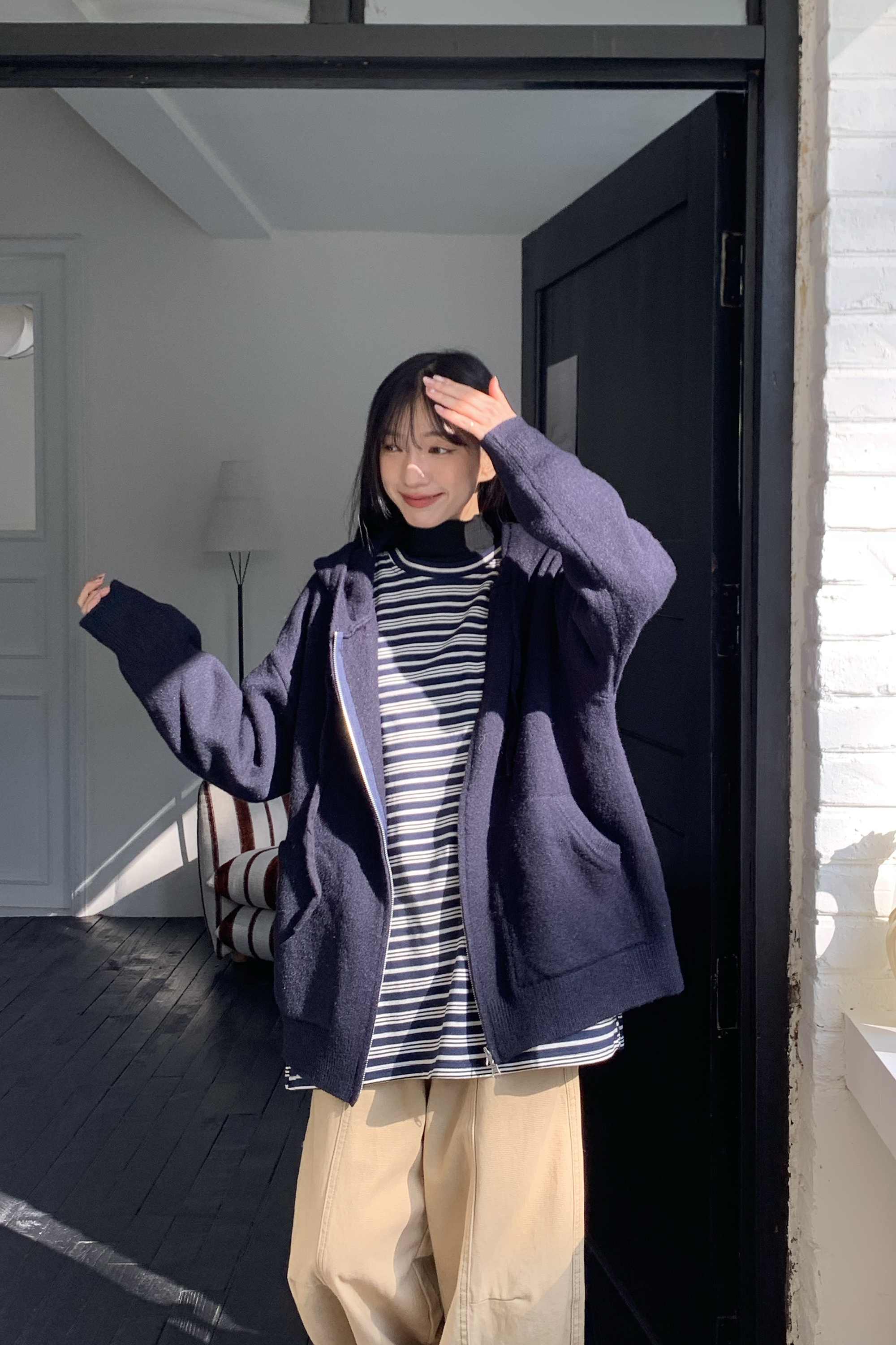 New Year｜針織雙拉鍊連帽外套 5色