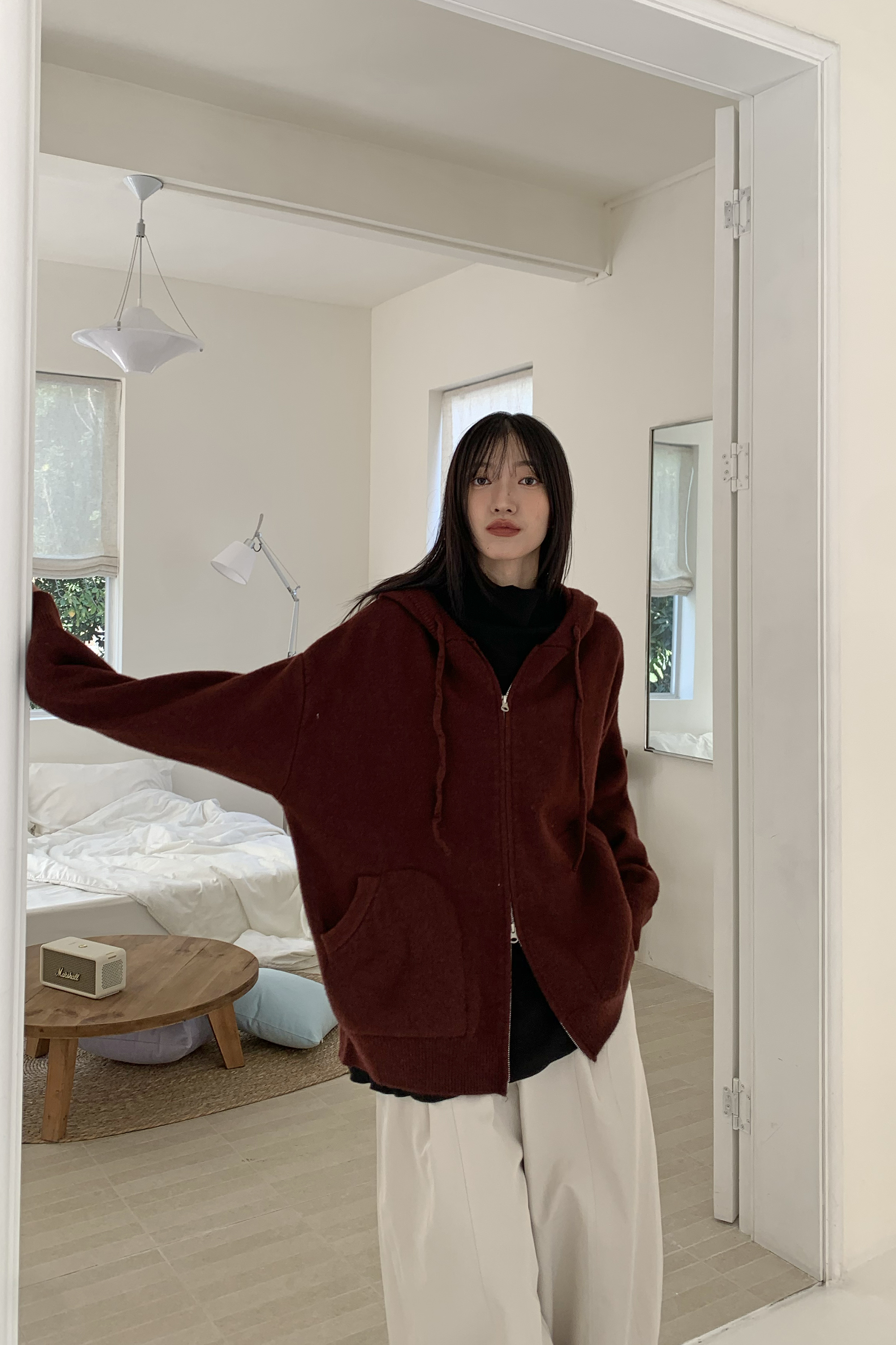 New Year｜針織雙拉鍊連帽外套 5色