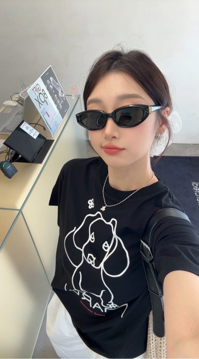 Mardi Mercredi 新款線條狗狗系列 黑色 白色