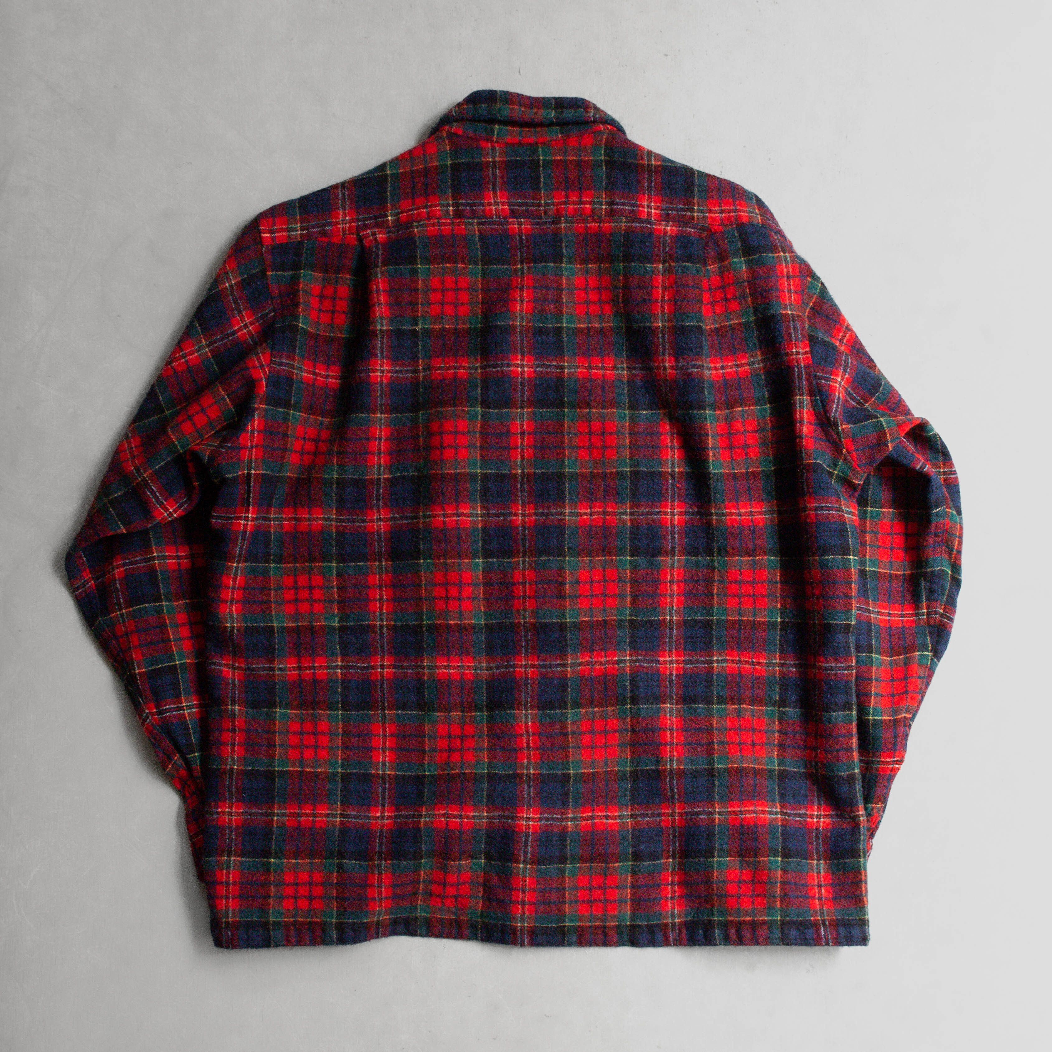 70S PENDLETON WOOL BOARD SHIRT 美國製 紅色 格紋 羊毛 長袖 開領 襯衫