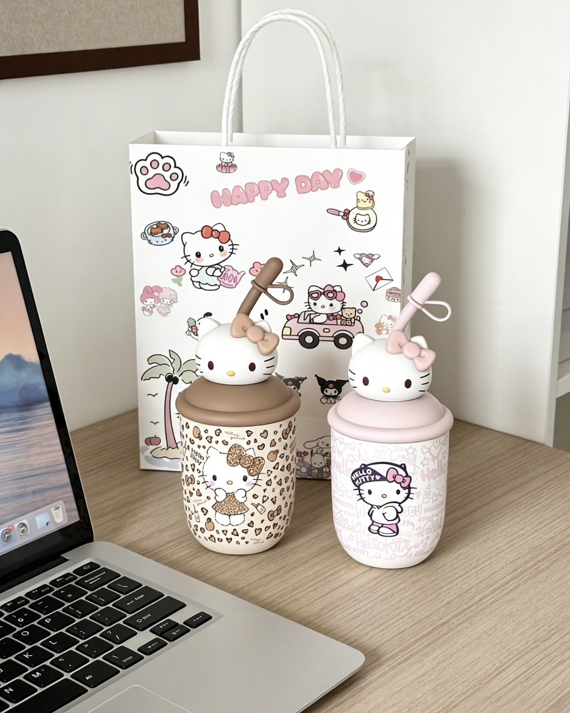 KTQ STORE ‧ Sanrio 三麗鷗 正版授權 不鏽鋼吸管杯 冰壩杯 380ml 四款