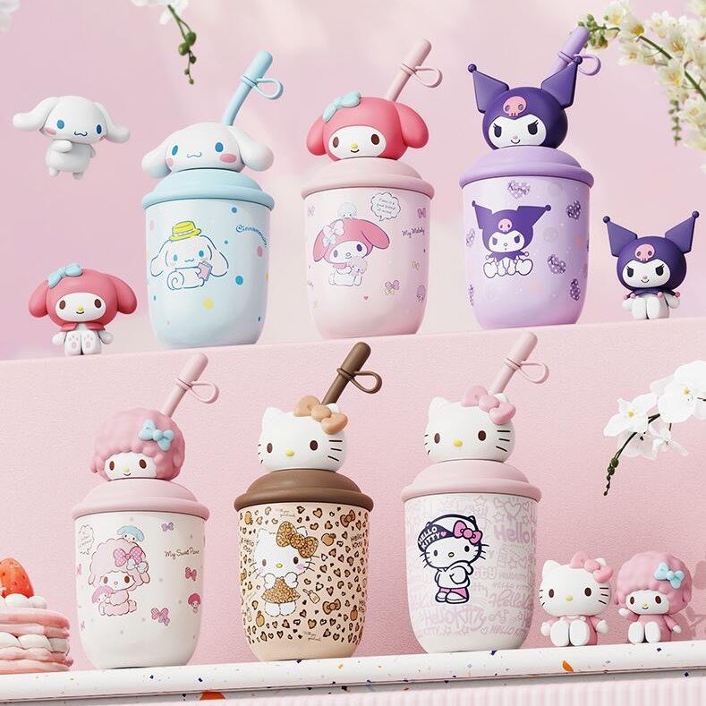 KTQ STORE ‧ Sanrio 三麗鷗 正版授權 不鏽鋼吸管杯 冰壩杯 380ml 四款