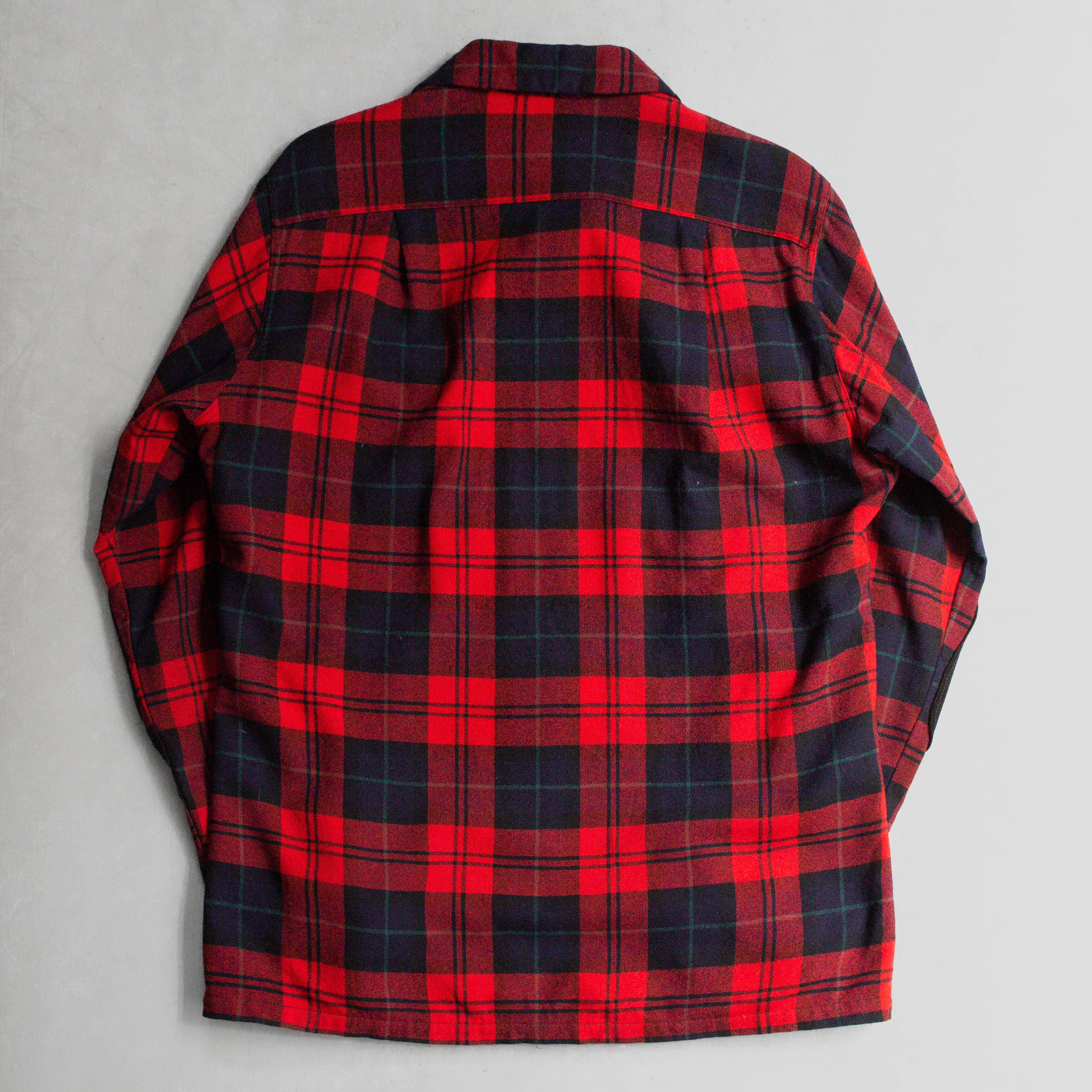 50S PENDLETON WOOL BOARD SHIRT 美國製 紅色 格紋 羊毛 長袖 開領 襯衫