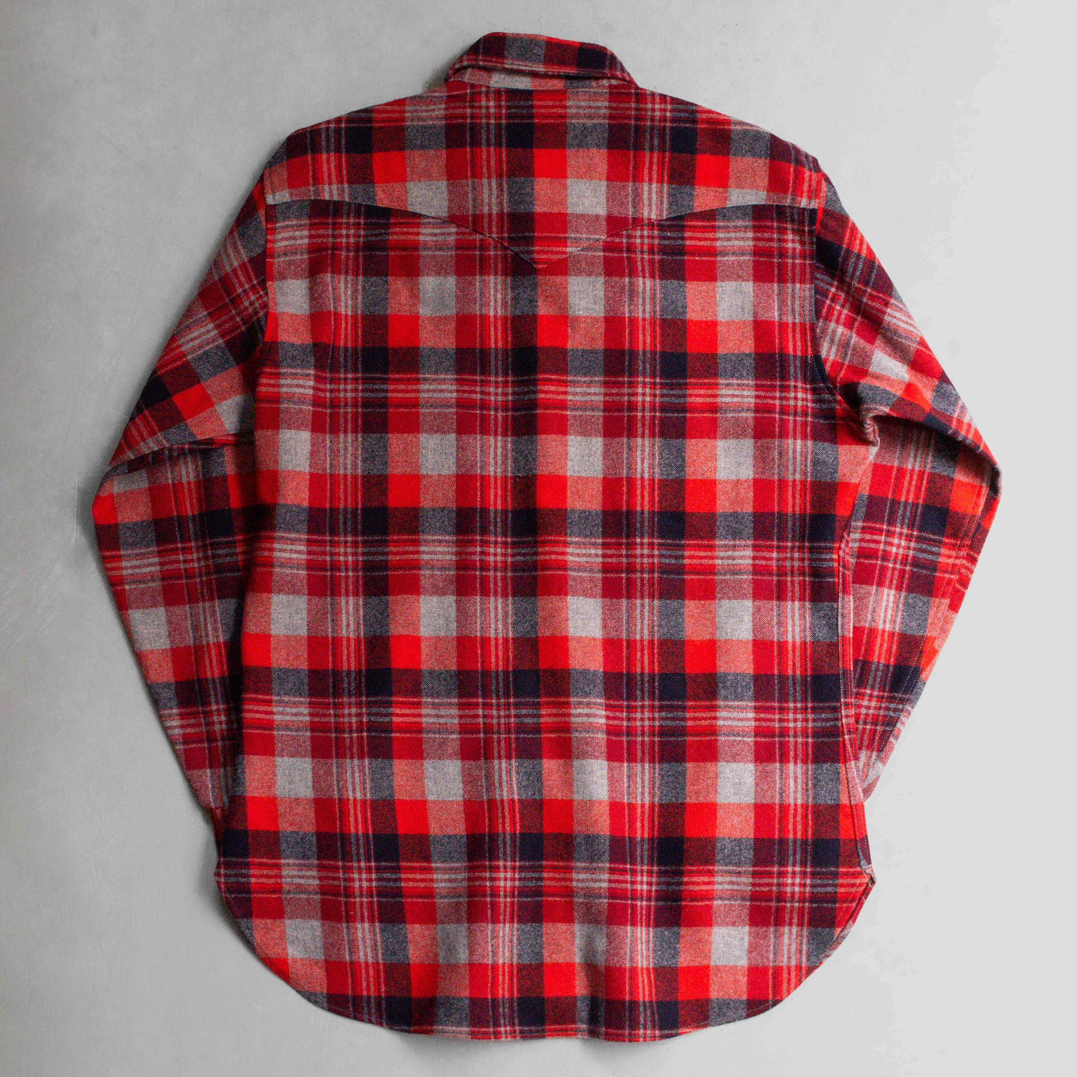 70S PENDLETON WOOL CANYON SHIRT 美國製 紅色 格紋 羊毛 長袖 西部 襯衫