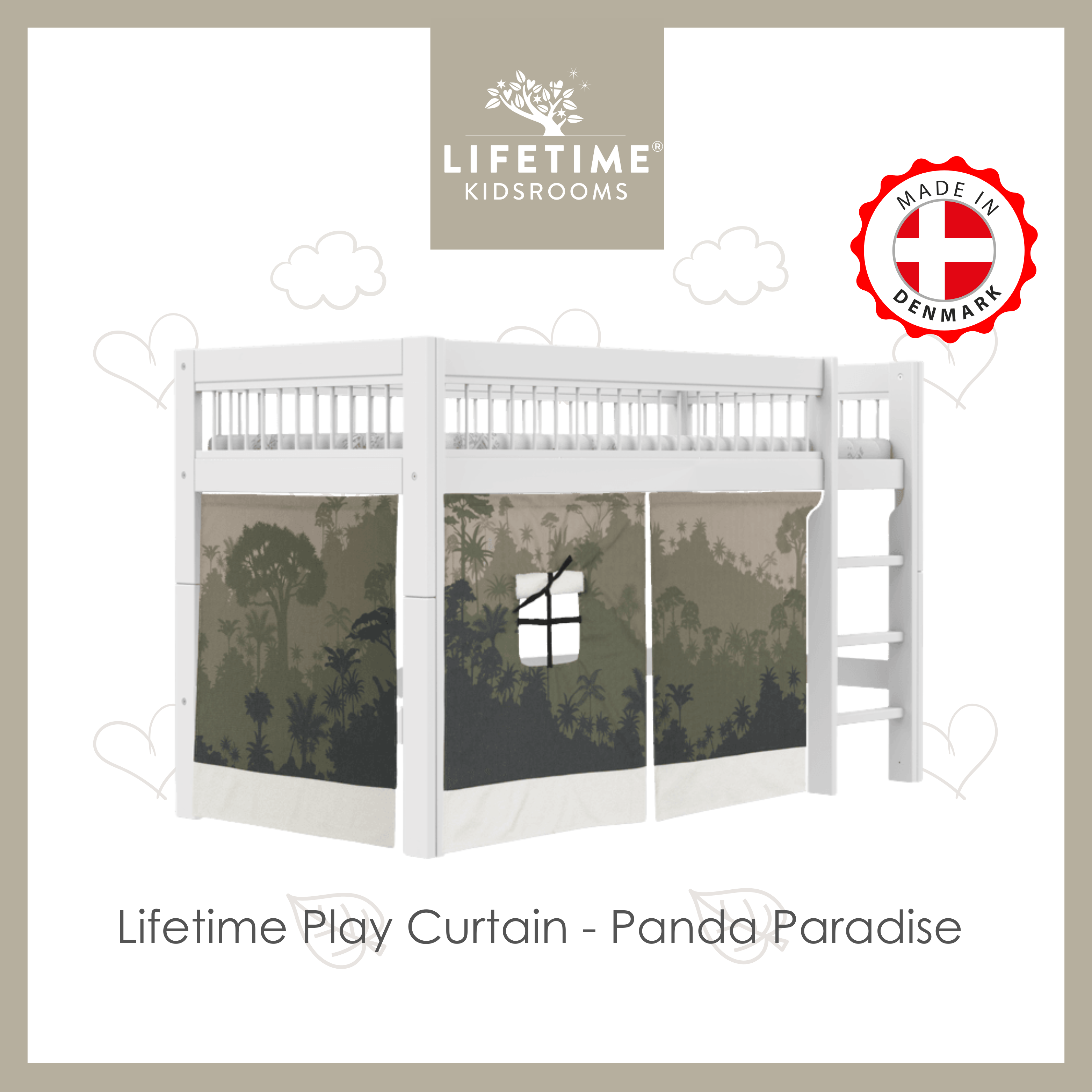 Lifetime Play Curtain Panda Paradise - 128cm
