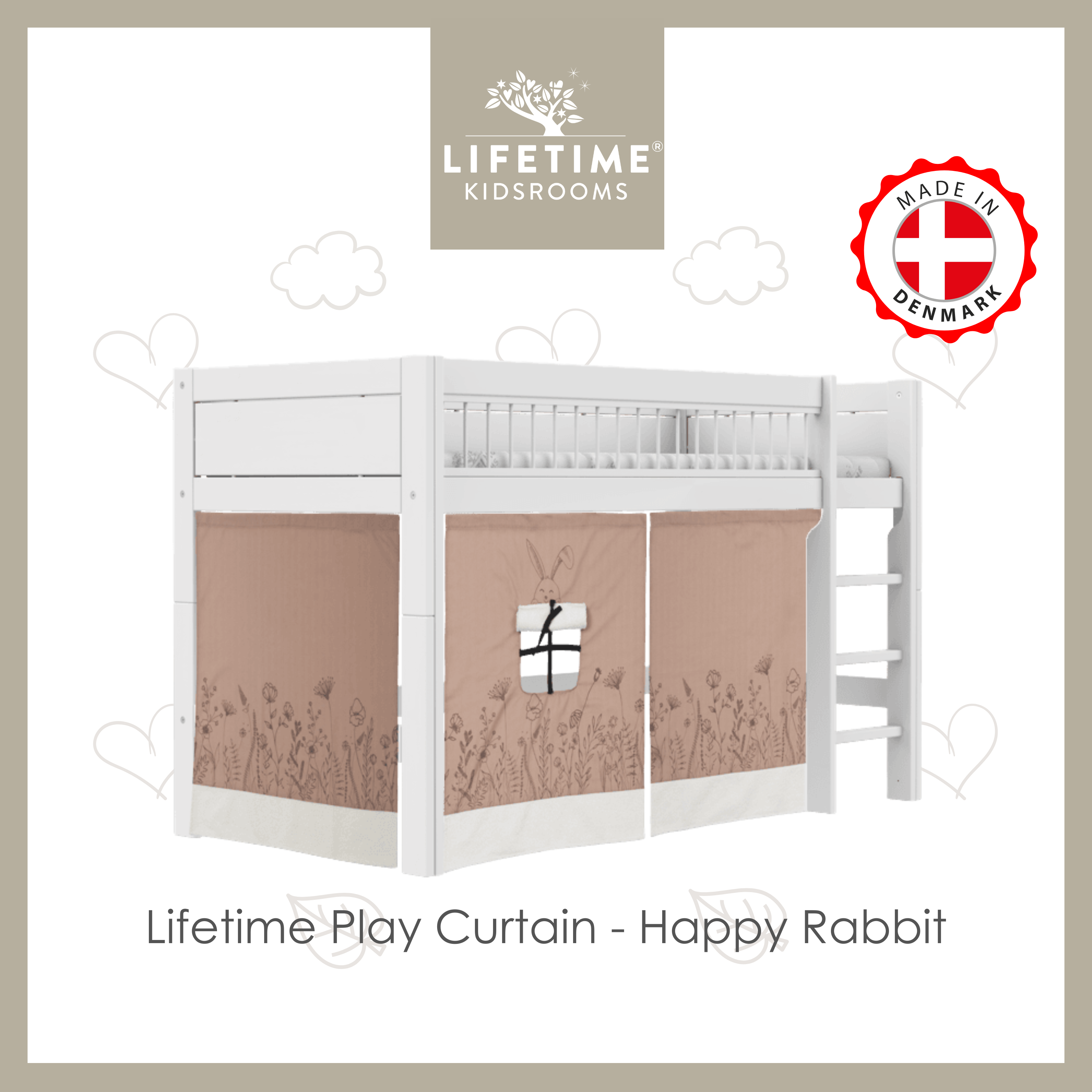 Lifetime Play Curtain Happy Rabbit - 128cm