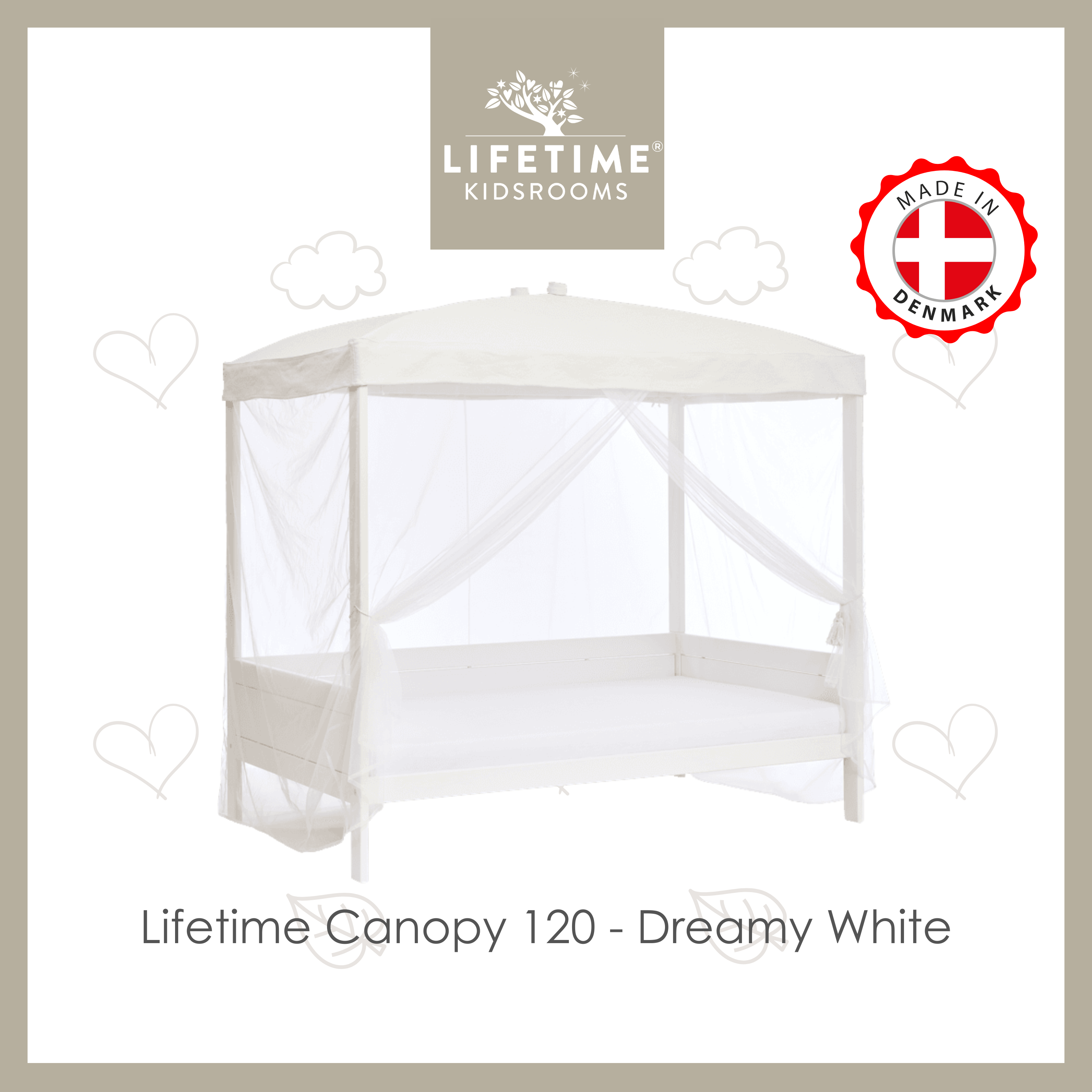 Lifetime Canopy for 4-Poster Bed - 120 cm