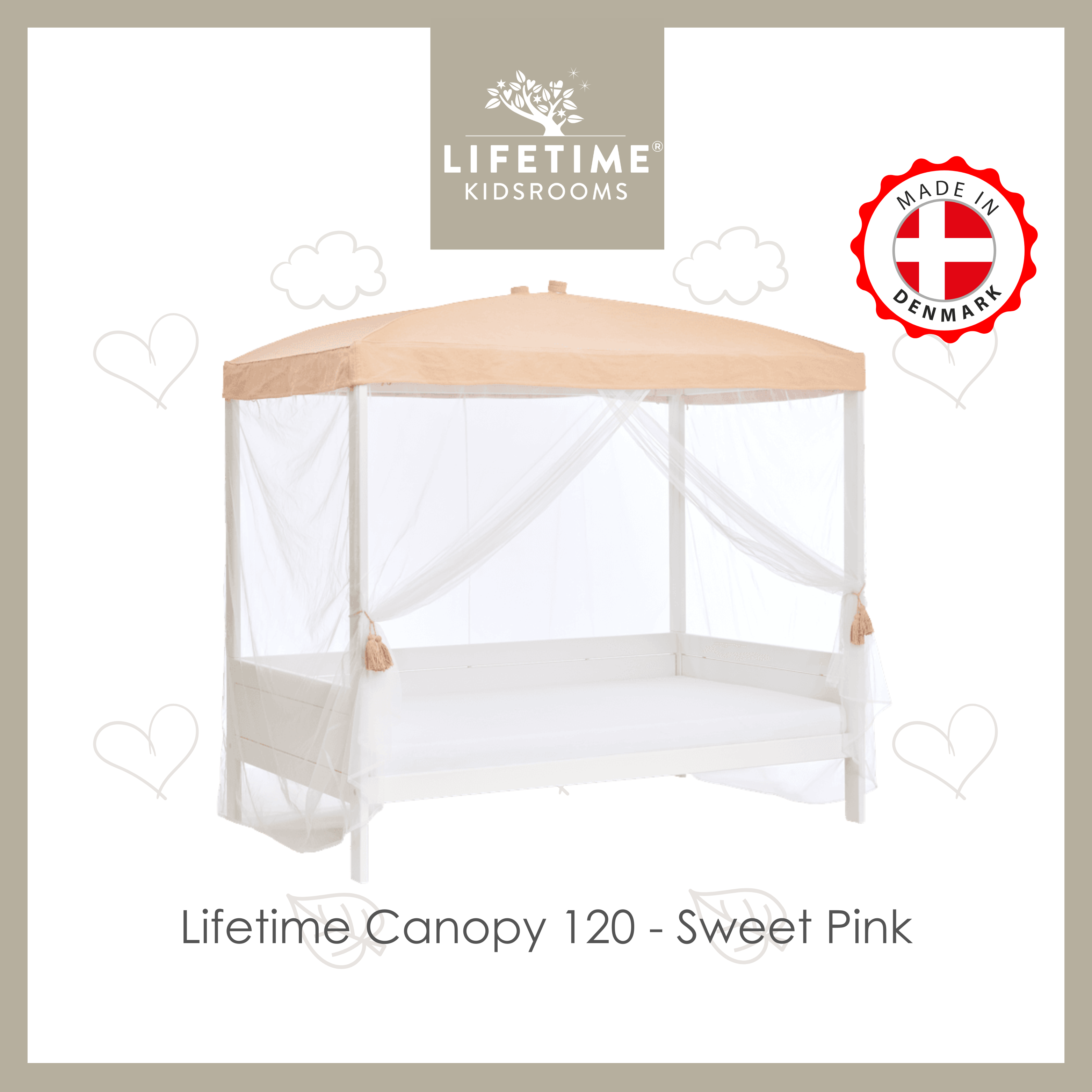 Lifetime Canopy for 4-Poster Bed - 120 cm