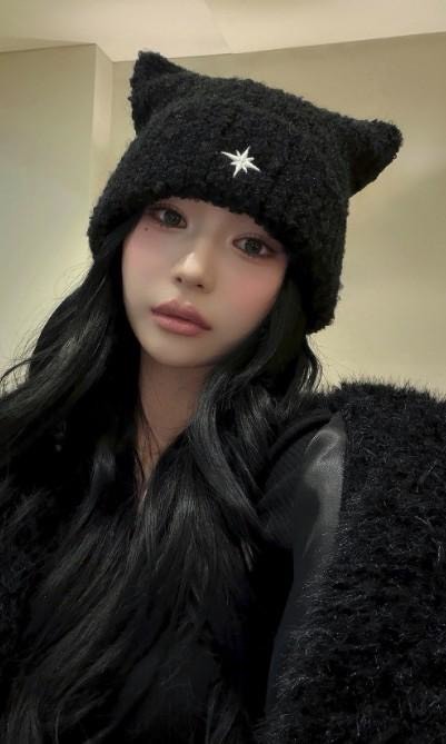 <限時開團⚡️> 🇰🇷NOMBRE-羊毛刺繡貓耳帽 （共3色）