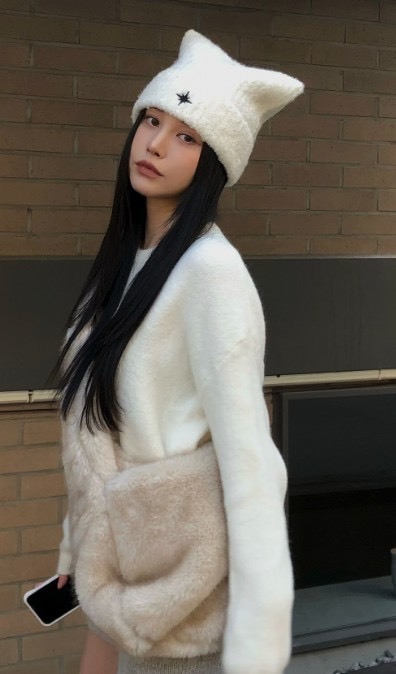 <限時開團⚡️> 🇰🇷NOMBRE-羊毛刺繡貓耳帽 （共3色）