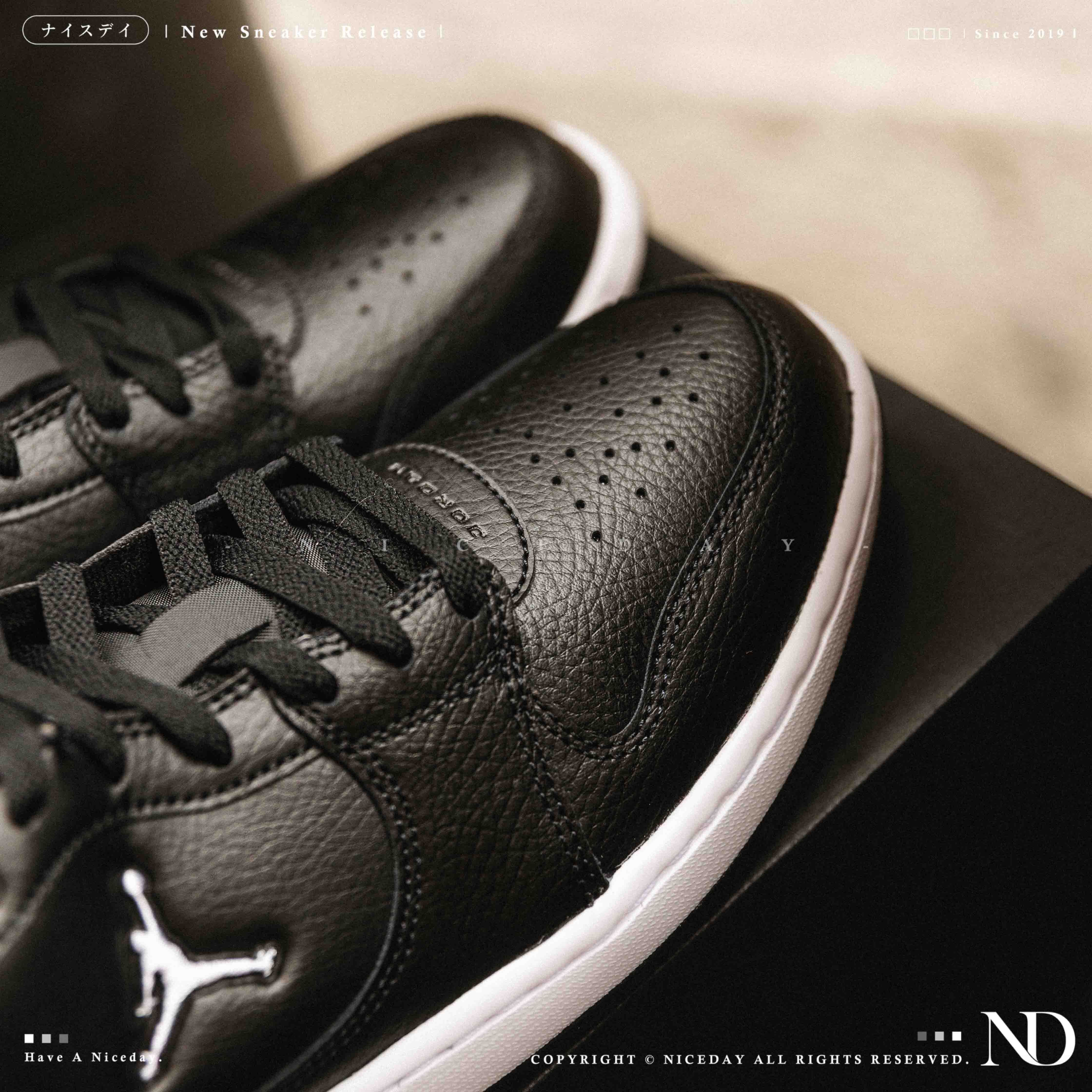 NICEDAY 現貨 Nike Jordan Access Court 黑 全黑 黑白 黑魂 皮革 IQ5698-001