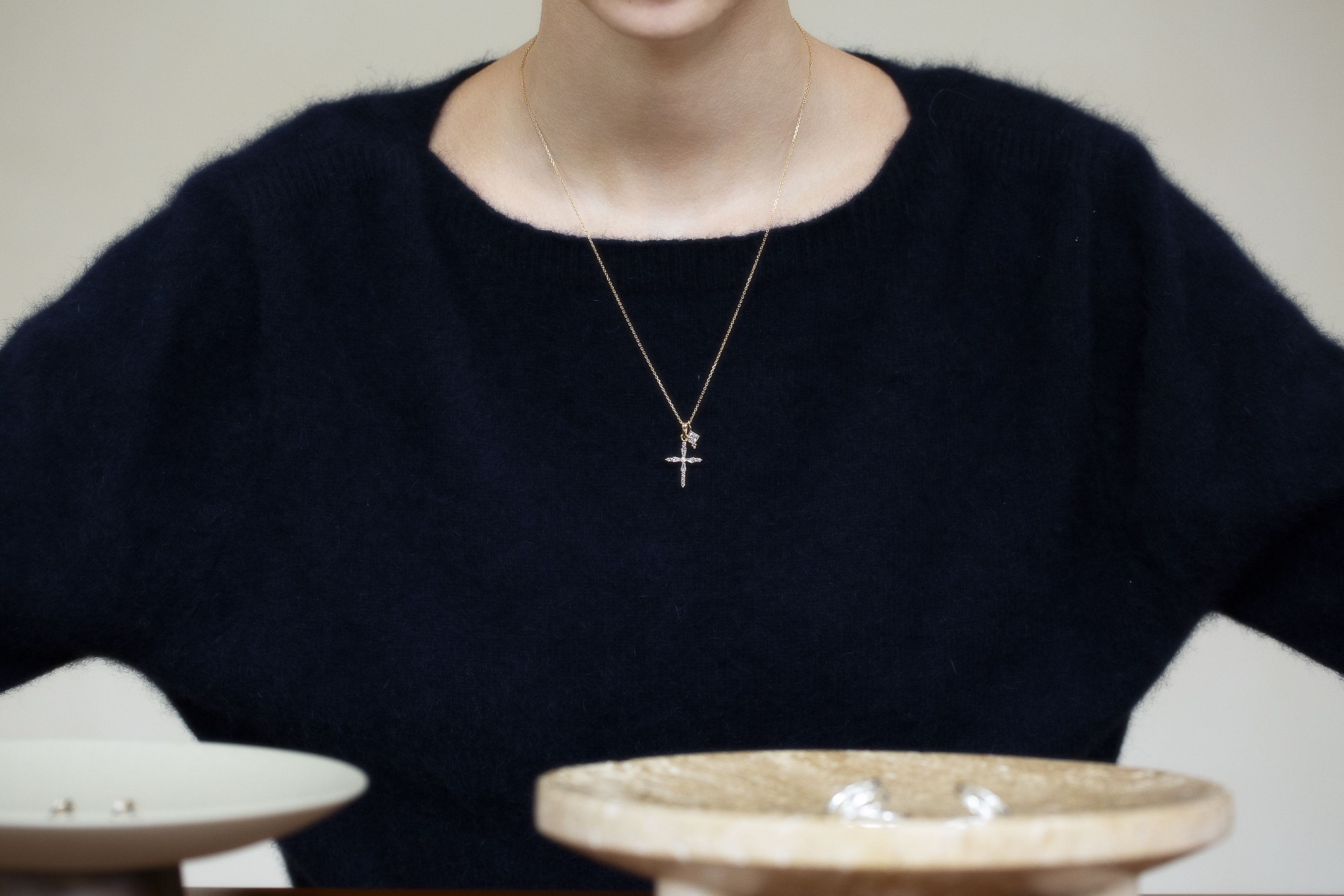 Cross｜十字架雙墜飾項鍊 (可分式設計)