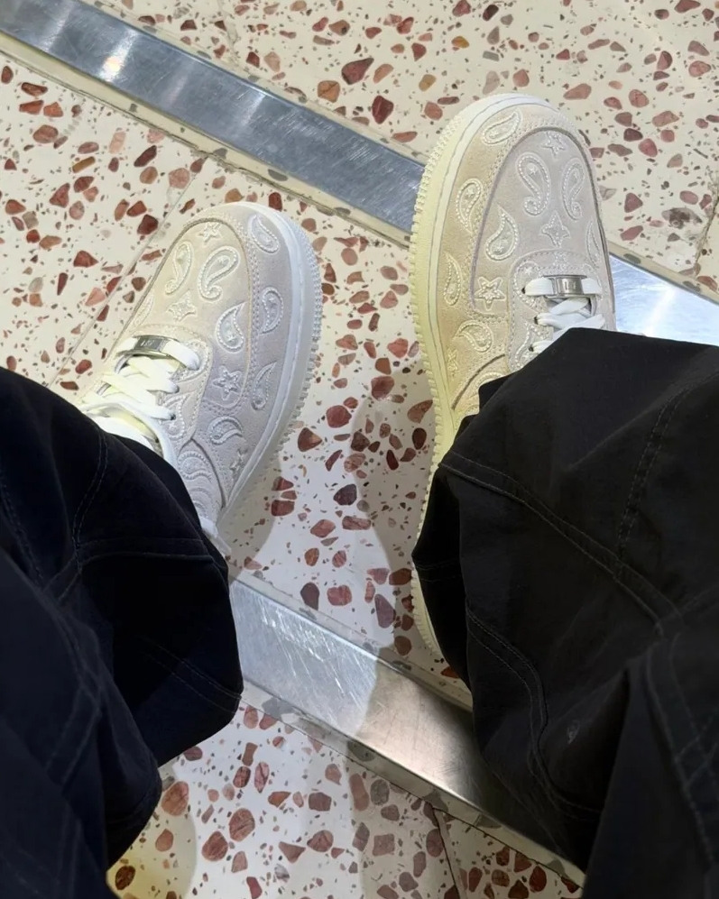 Nike Air Force 1 Paisley AF1 變形蟲 巴洛克雕花 腰果花 奶茶 淺奶茶 奶油白 復古 IU2363100