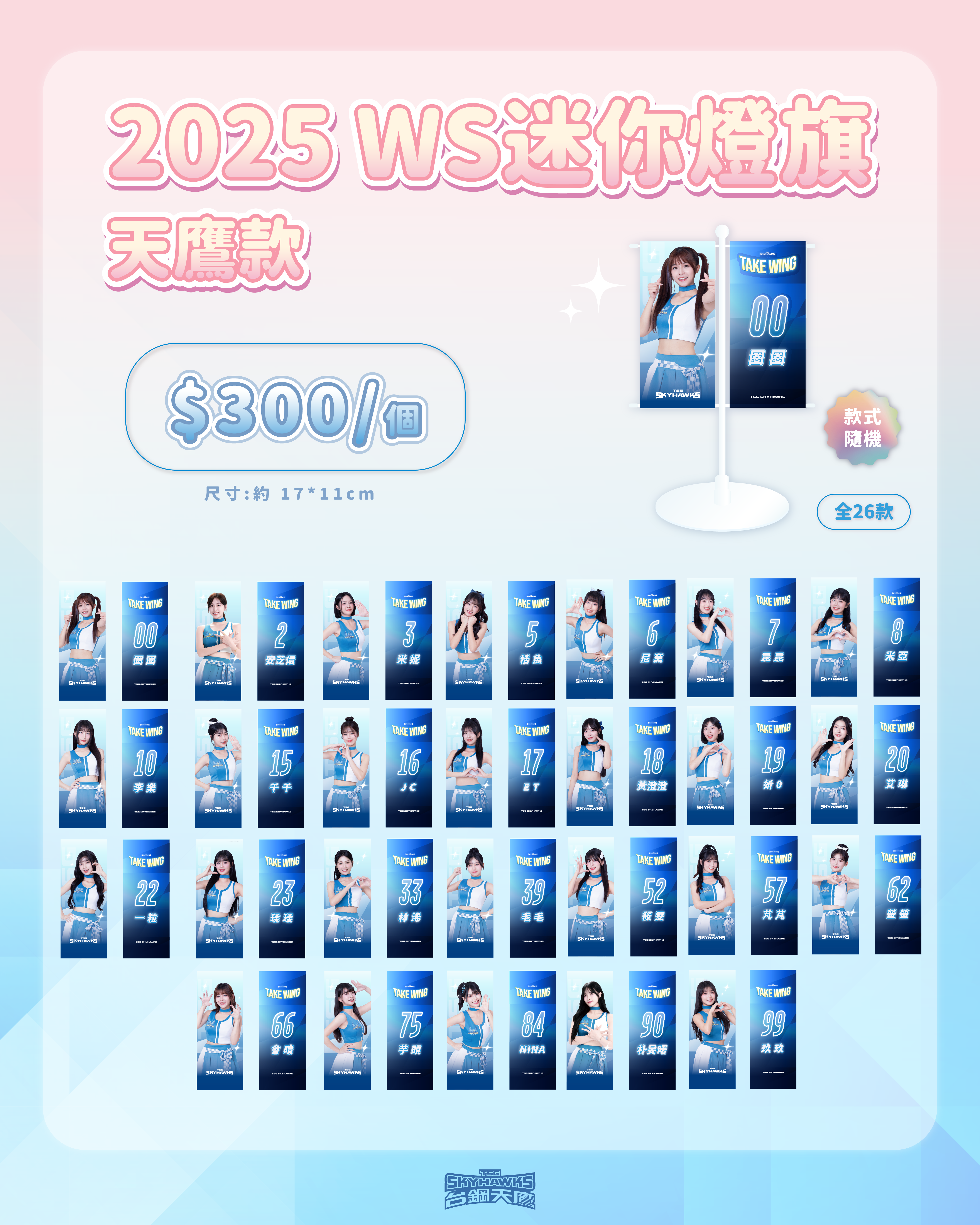 2025 WS迷你燈旗-天鷹款｜盲包