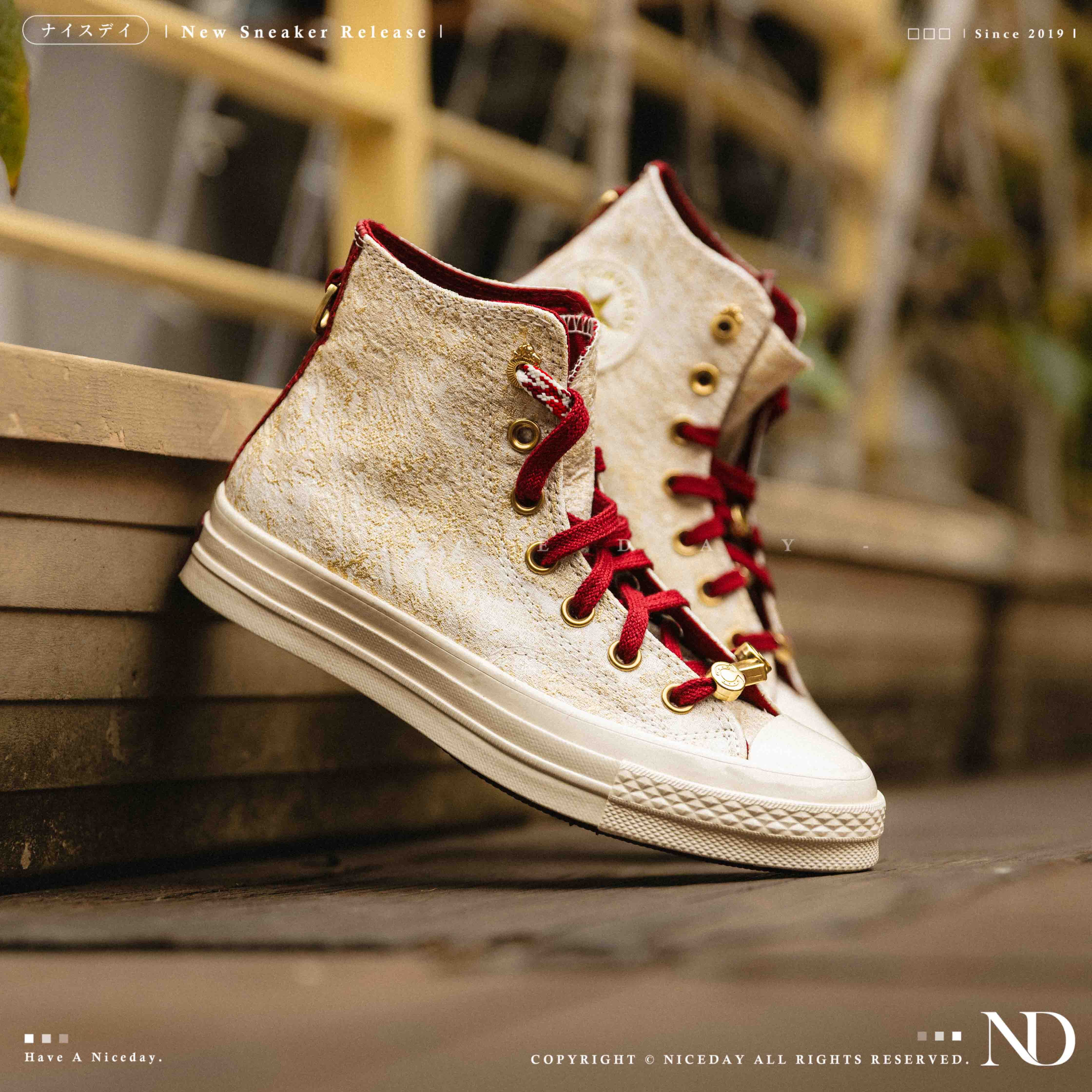 NICEDAY 現貨 Converse Chuck Taylor 70 CNY 白 白金 馬年 新年 春節 帆布鞋 A19072C