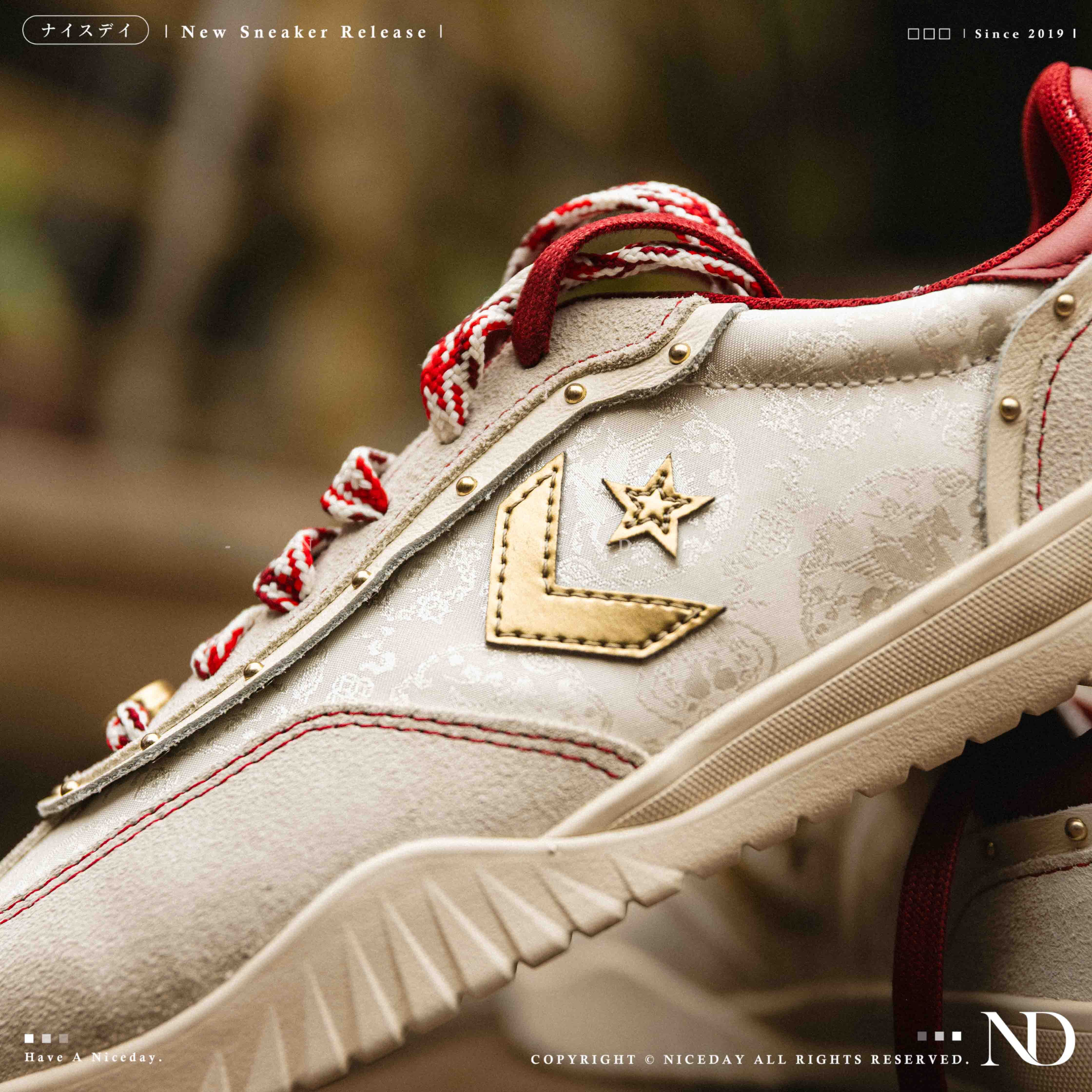 NICEDAY 現貨 Converse Run Star CNY 白 白紅 金 馬年 新年 春節 帆布鞋 A19073C