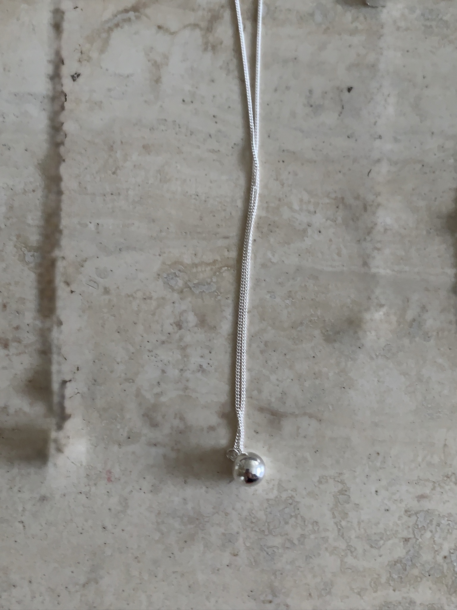 J77/ 圓球純銀項鍊