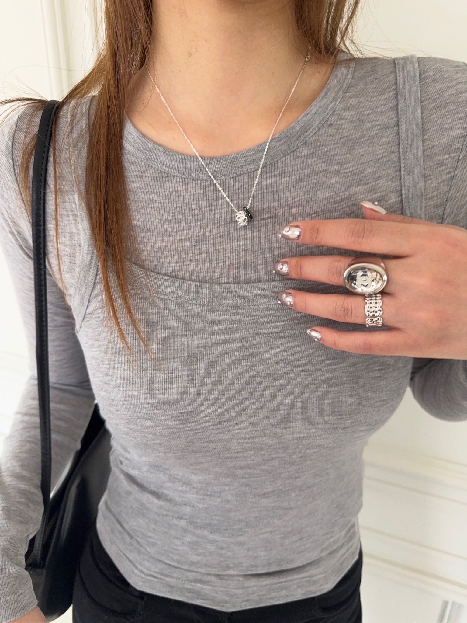 J75/ 六角圓圈雙結構項鍊