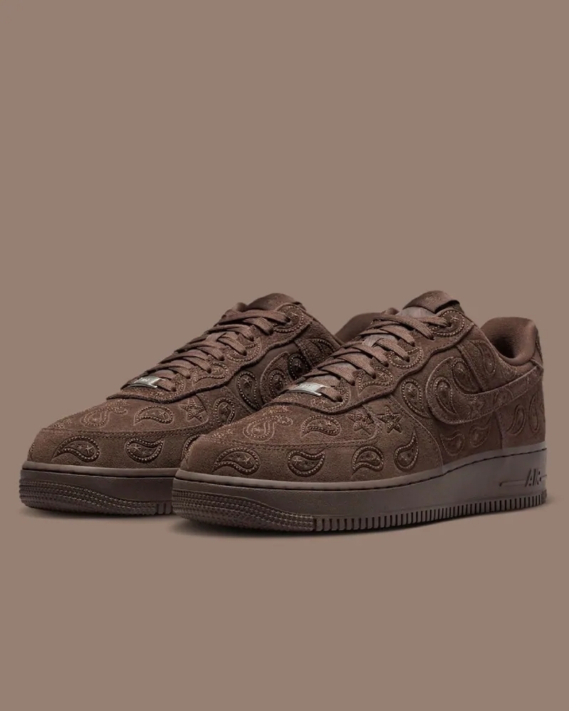 Nike Air Force 1 '07 LV8 麂皮 浮雕 AF1 變形蟲 巴洛克雕花 巴洛克 深棕 咖啡色 IU2363200