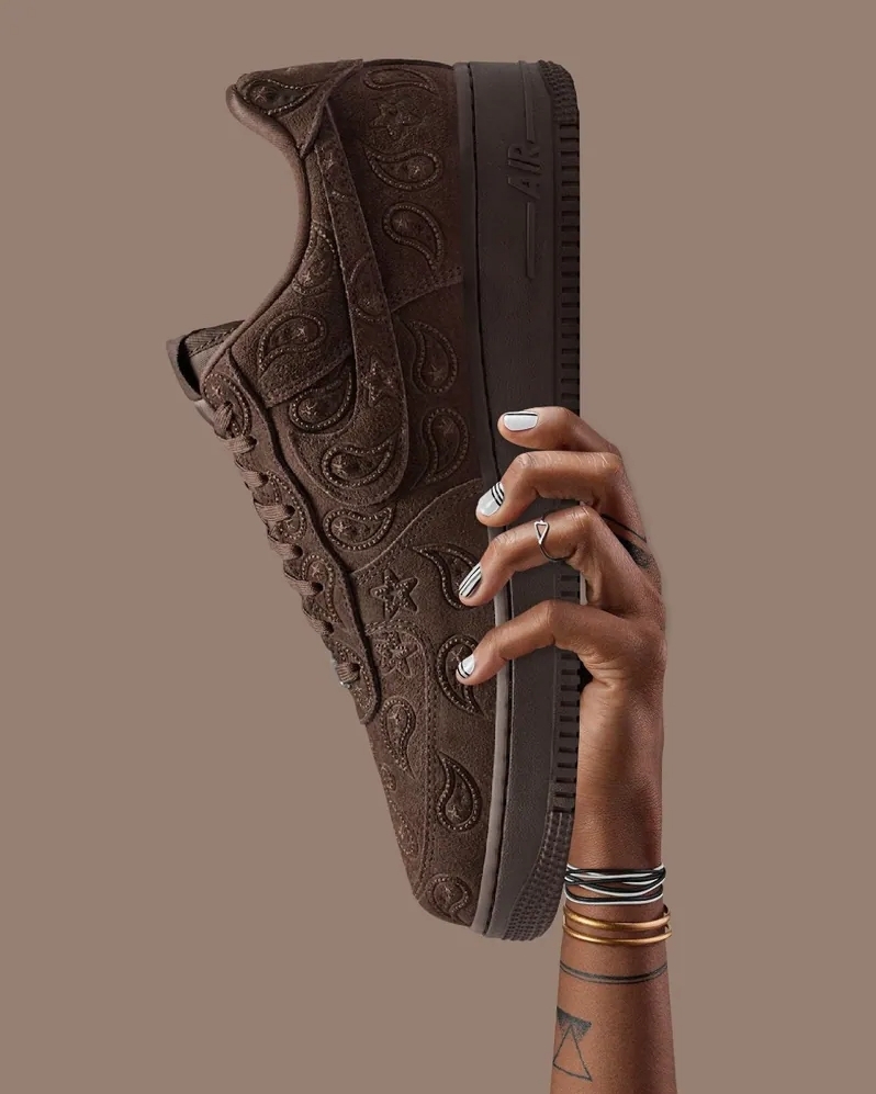 Nike Air Force 1 '07 LV8 麂皮 浮雕 AF1 變形蟲 巴洛克雕花 巴洛克 深棕 咖啡色 IU2363200