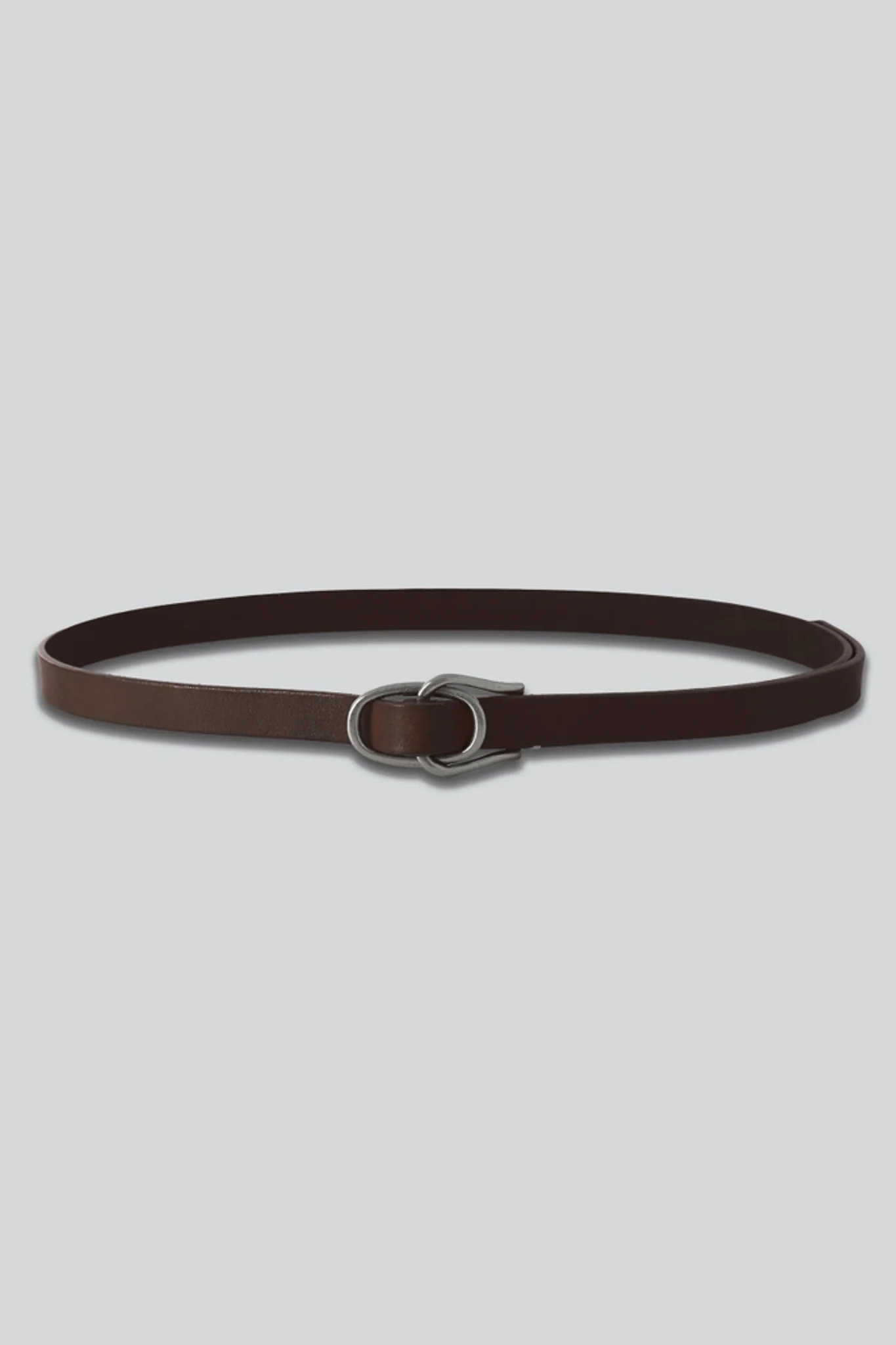 YOKE DOUBLE BUCKEL LEATHER BELT (2COL)