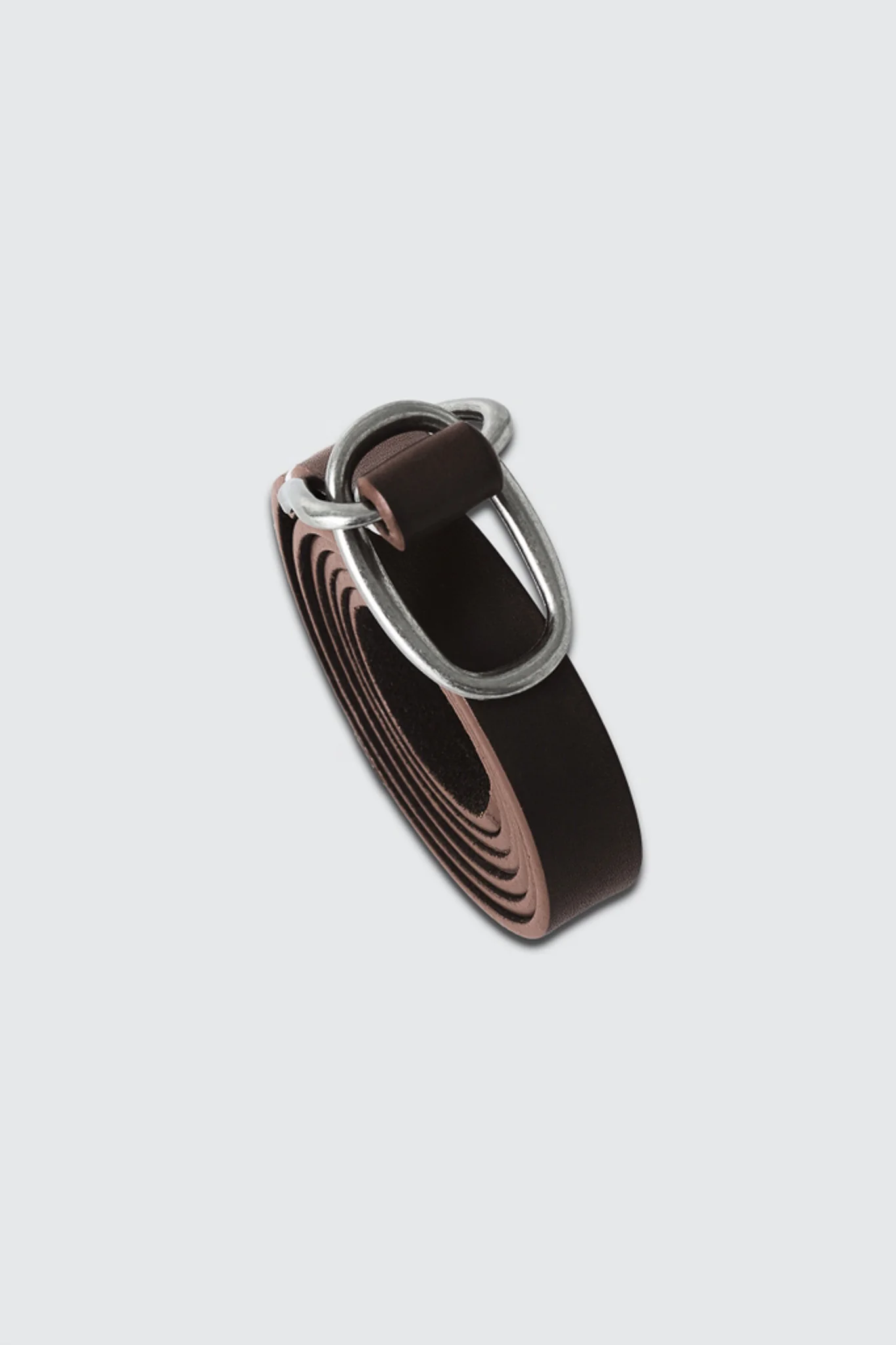 YOKE DOUBLE BUCKEL LEATHER BELT (2COL)