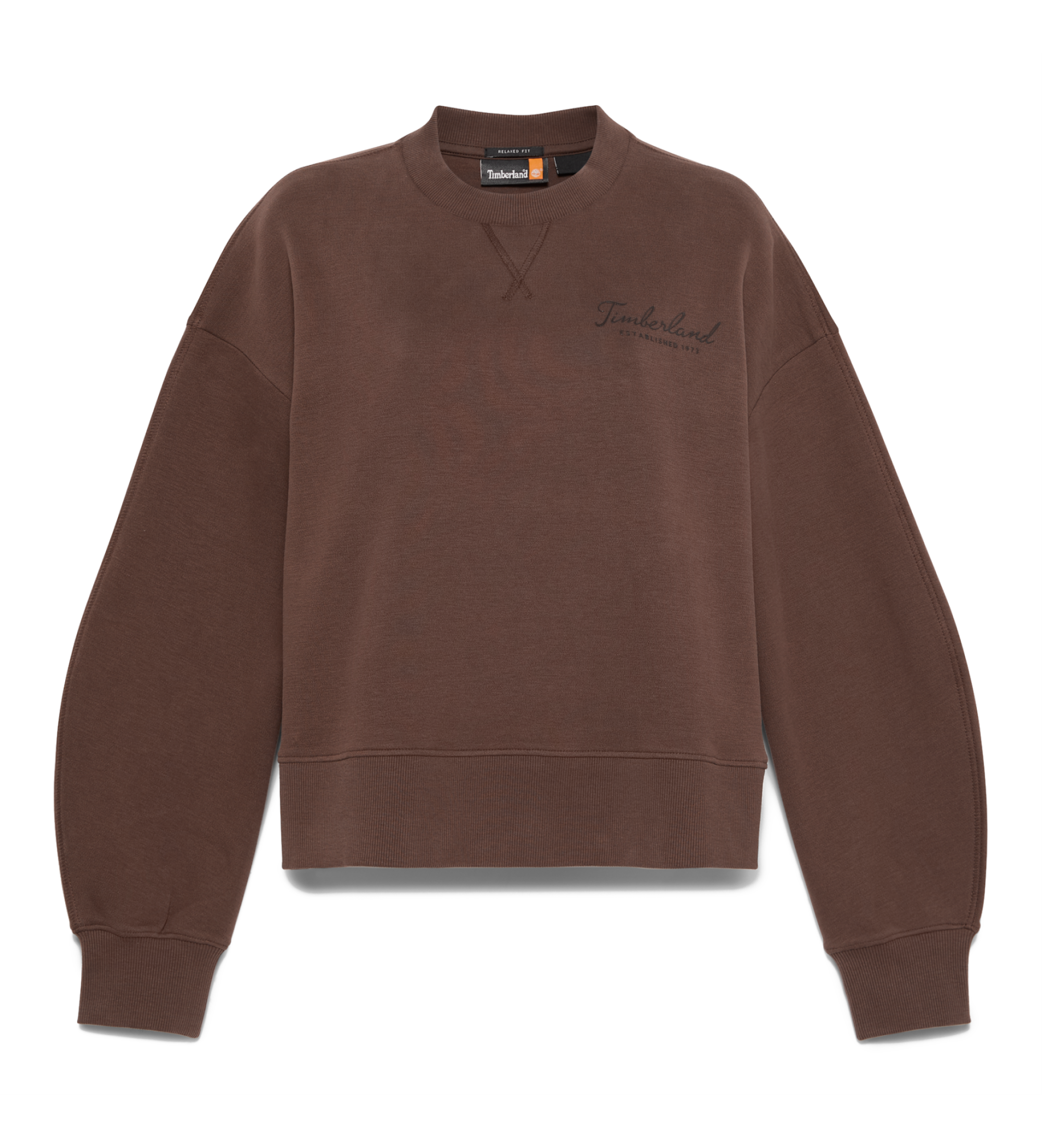 Timberland - 女裝深棕色寬版圓領上衣 TB0A41ZB2431