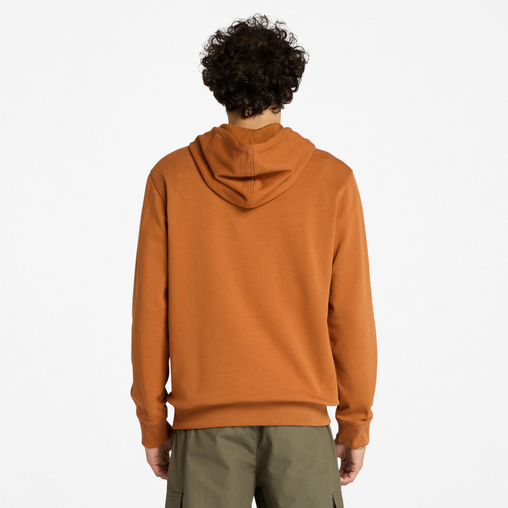 Timberland - 男裝亮棕色刺繡LOGO連帽上衣 TB0A6NJYC391