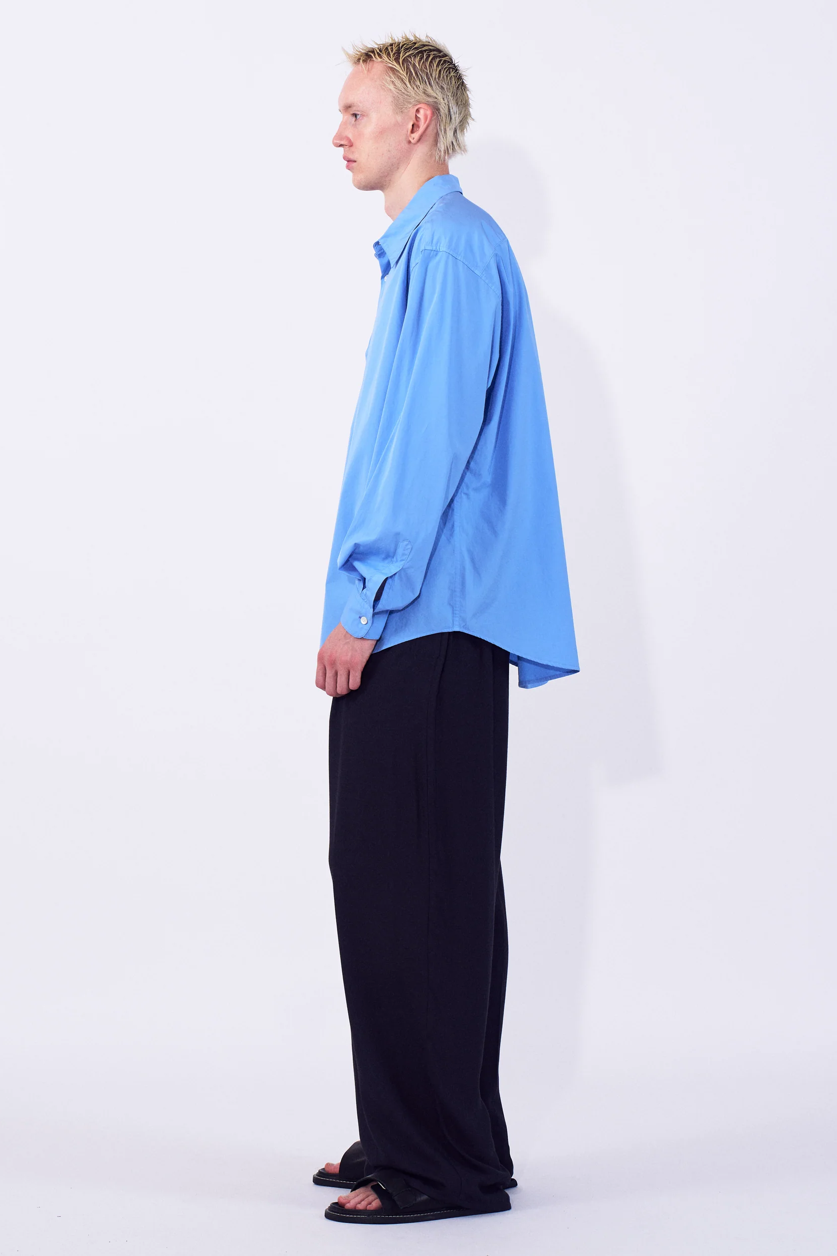 YOKE SUVIN GOLD COTTON POPLIN LOOSE FIT SHIRT