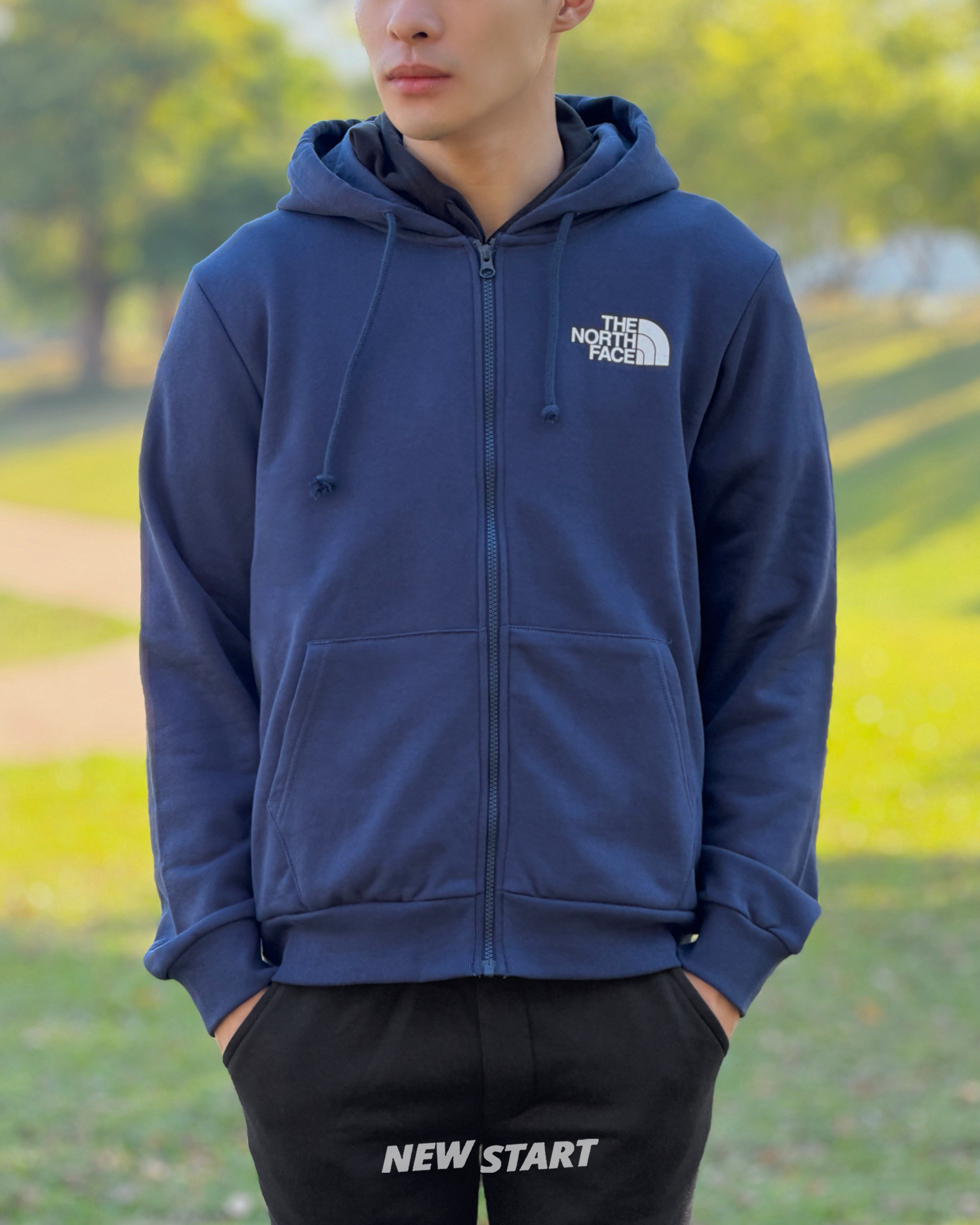 The north face 北臉 側邊小Logo 內刷毛 連帽外套