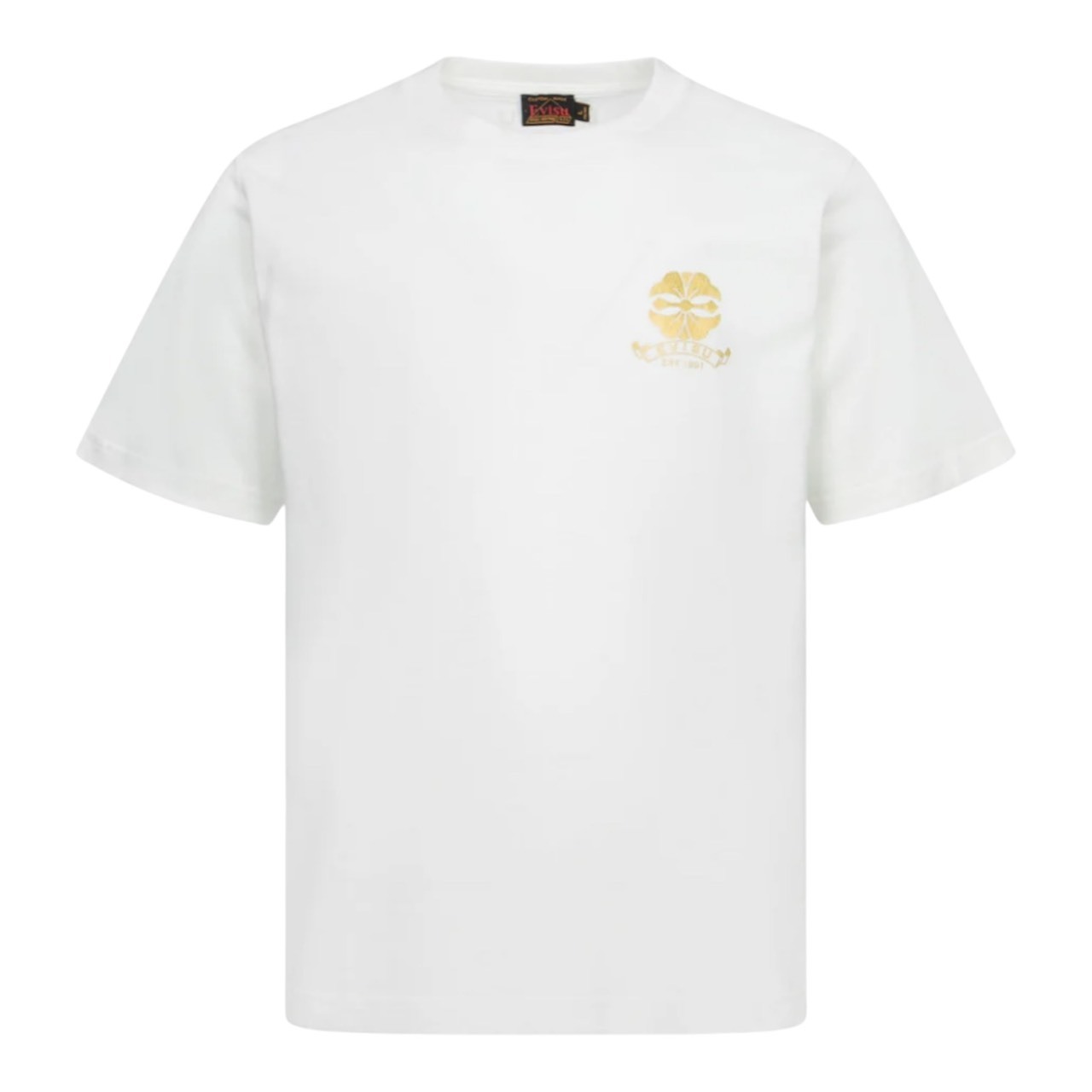 EVISU Kamon and Logo Foil Print Regular Fit T-shirt SIZE S