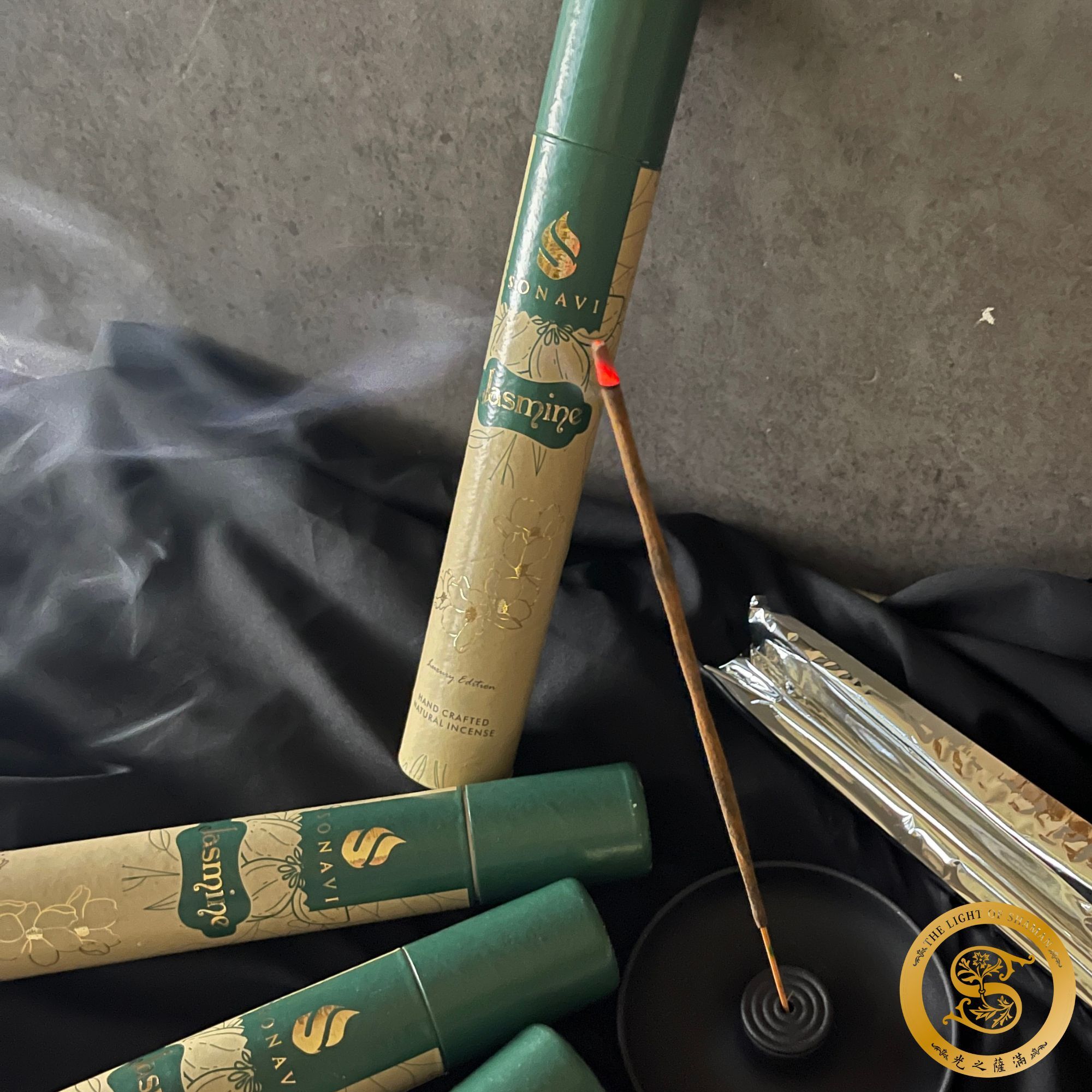 《清新・ 茉莉》奢華版茉莉線香  甜美 柔和 優雅 的香氣 SONAVI茉莉線香- 光之薩滿