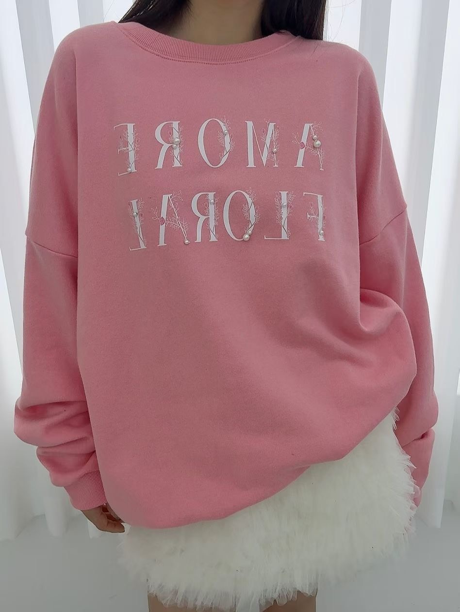 AMORE小珍珠字衛衣