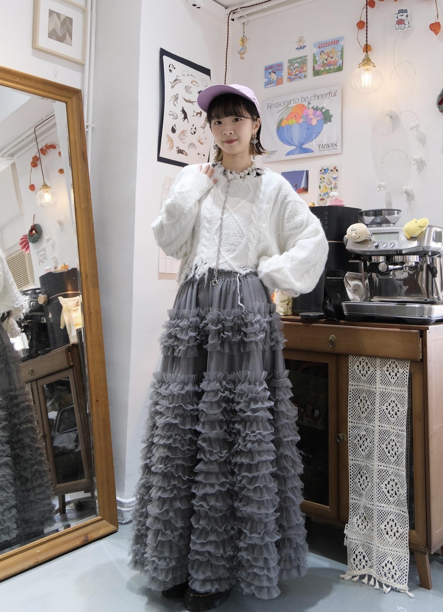 麻花破爛感短款冷衫