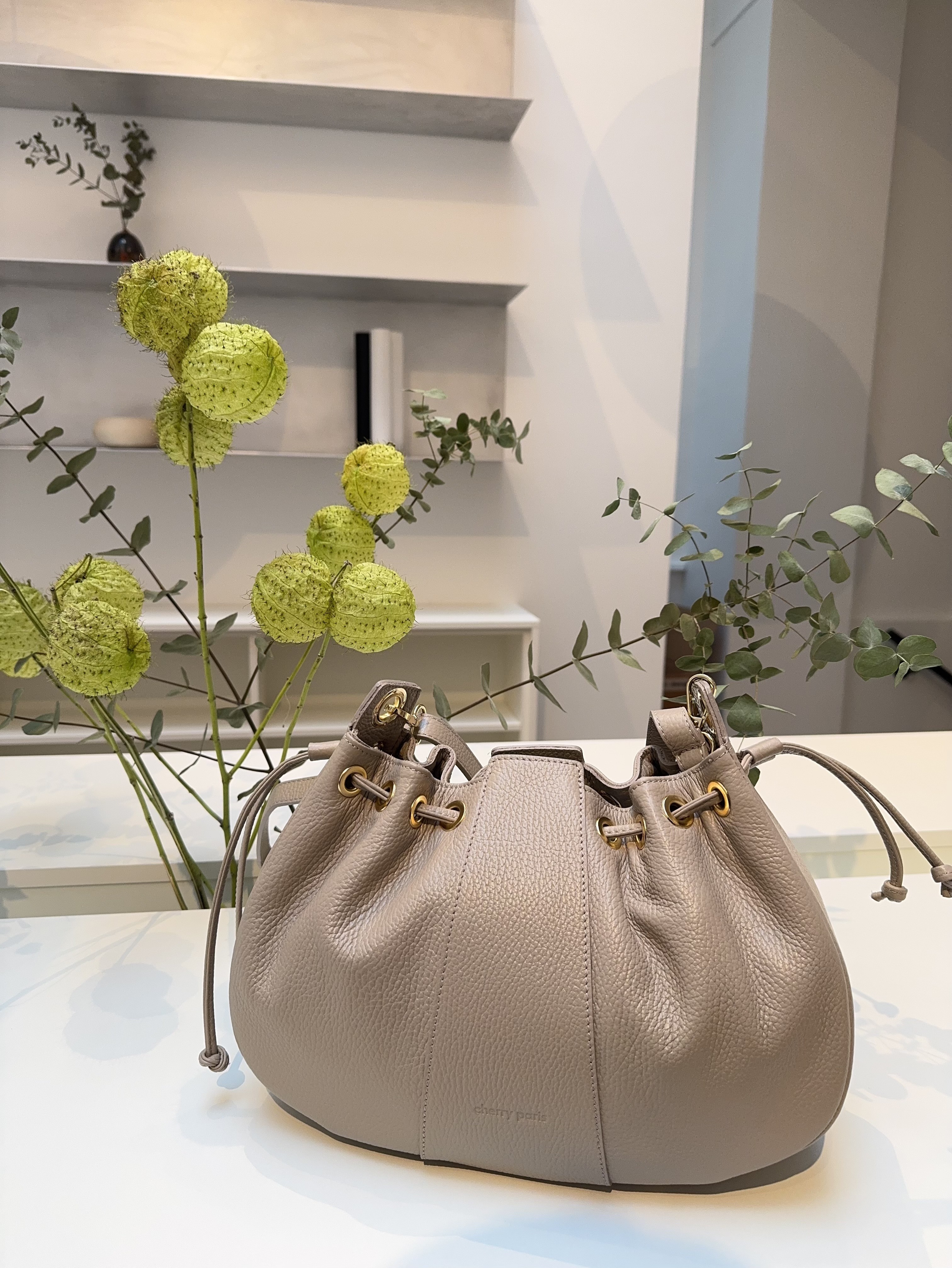 Cherry Paris Leather NOURA - 4198 Granite 花崗岩 (杏色)