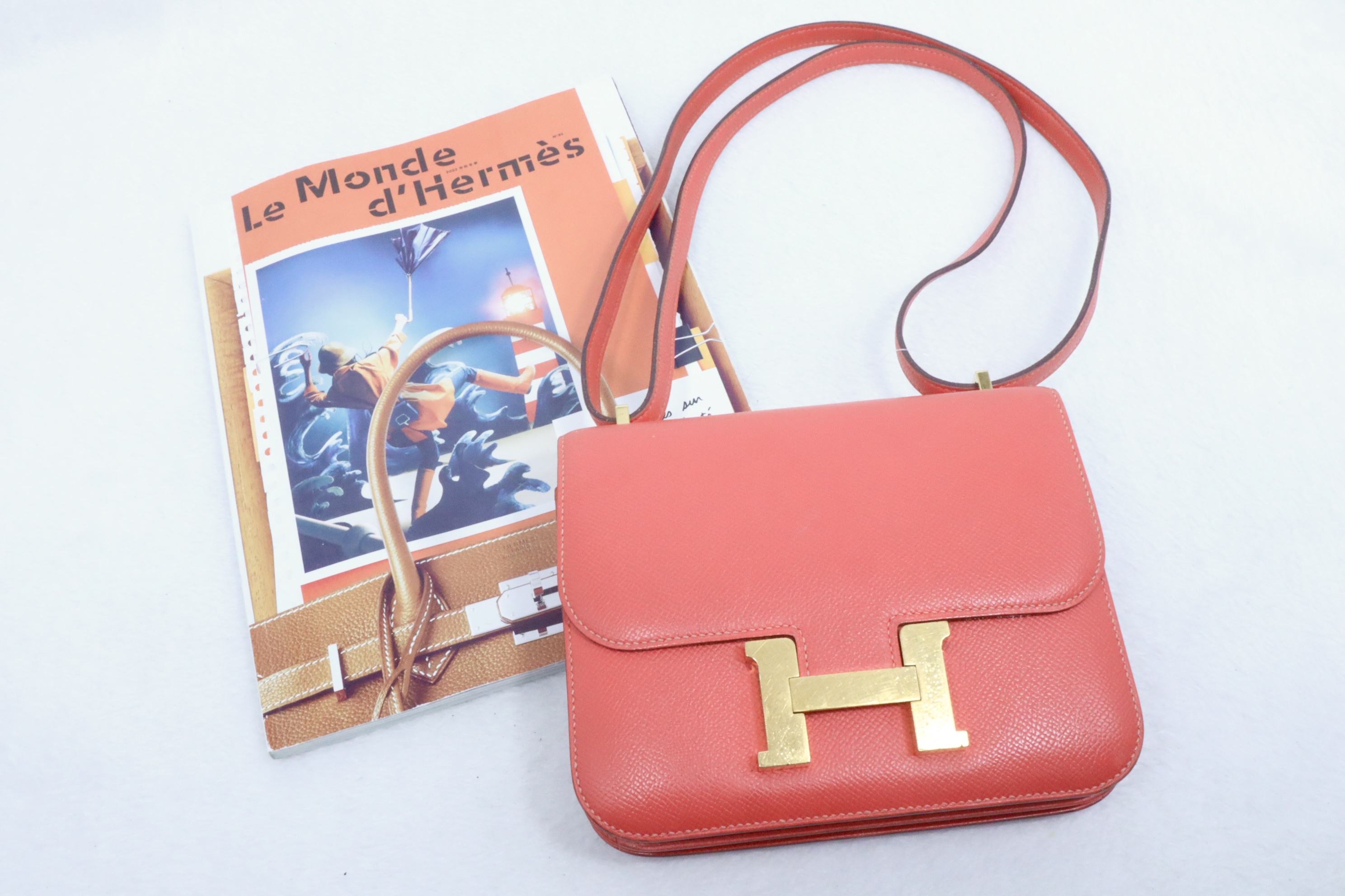 HERMES Mini Constance紅色金扣❤️ （現貨）