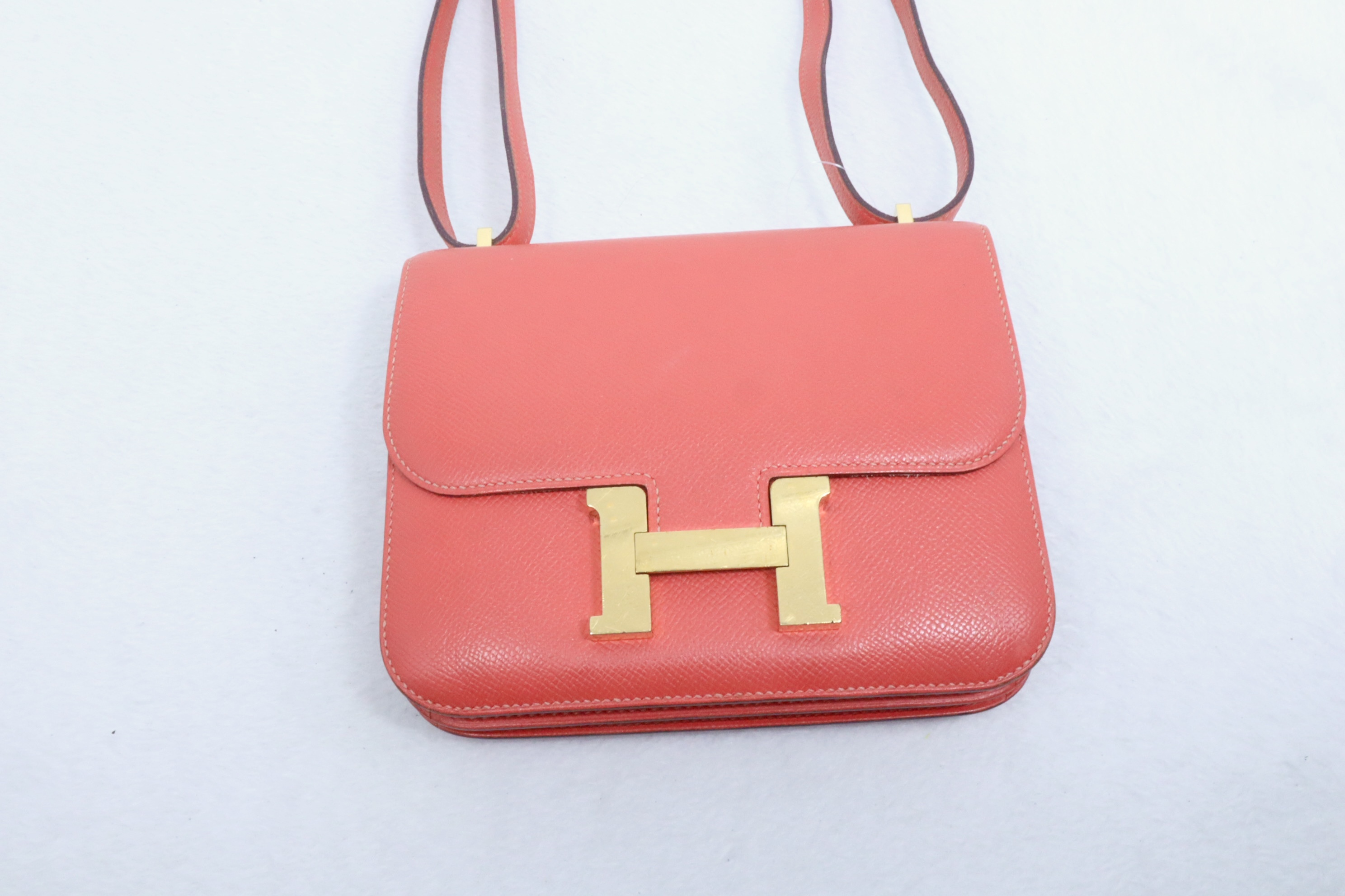 HERMES Mini Constance紅色金扣❤️ （現貨）