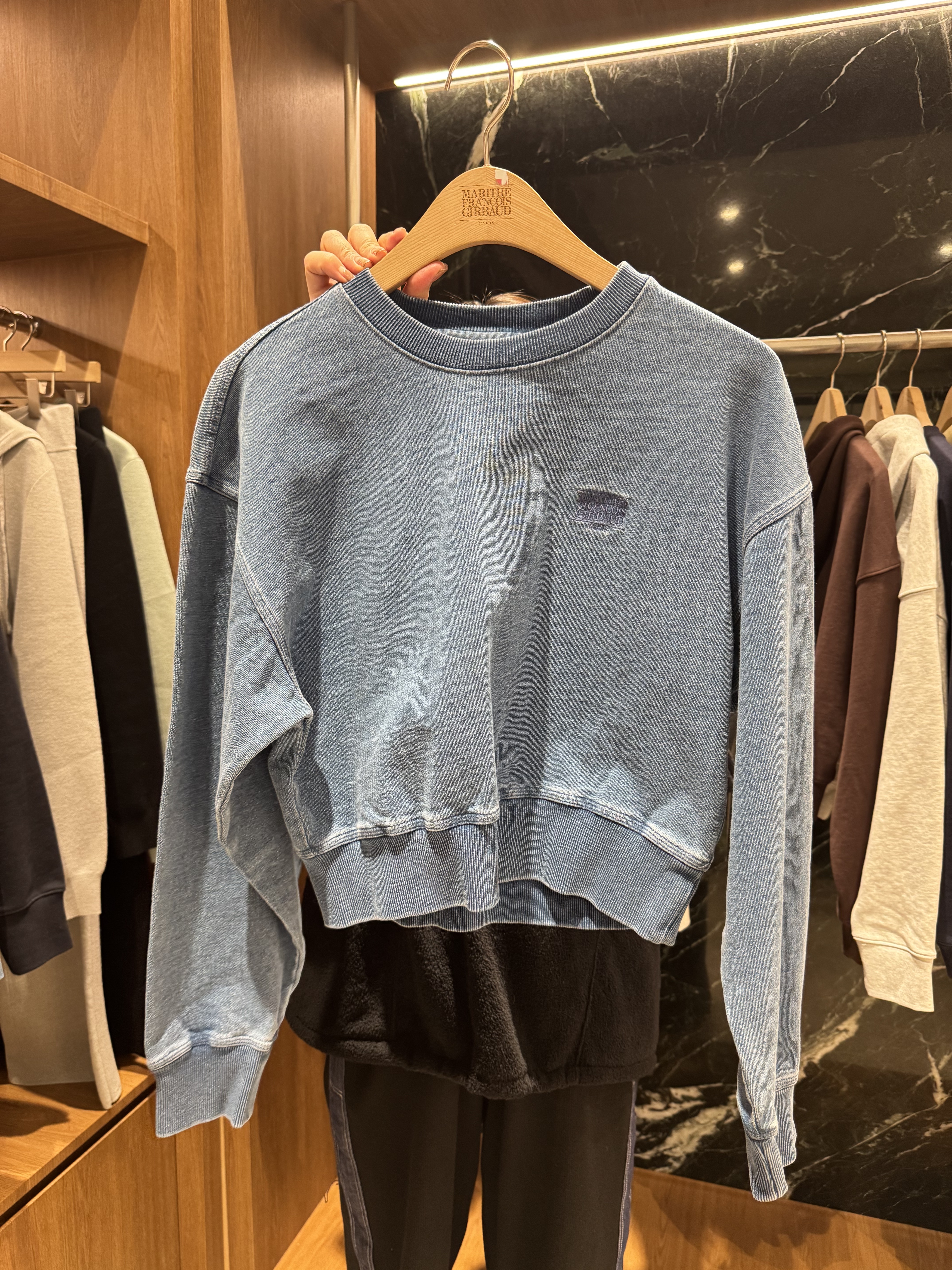 A1MF02 刺繡細logo短衛衣*3色