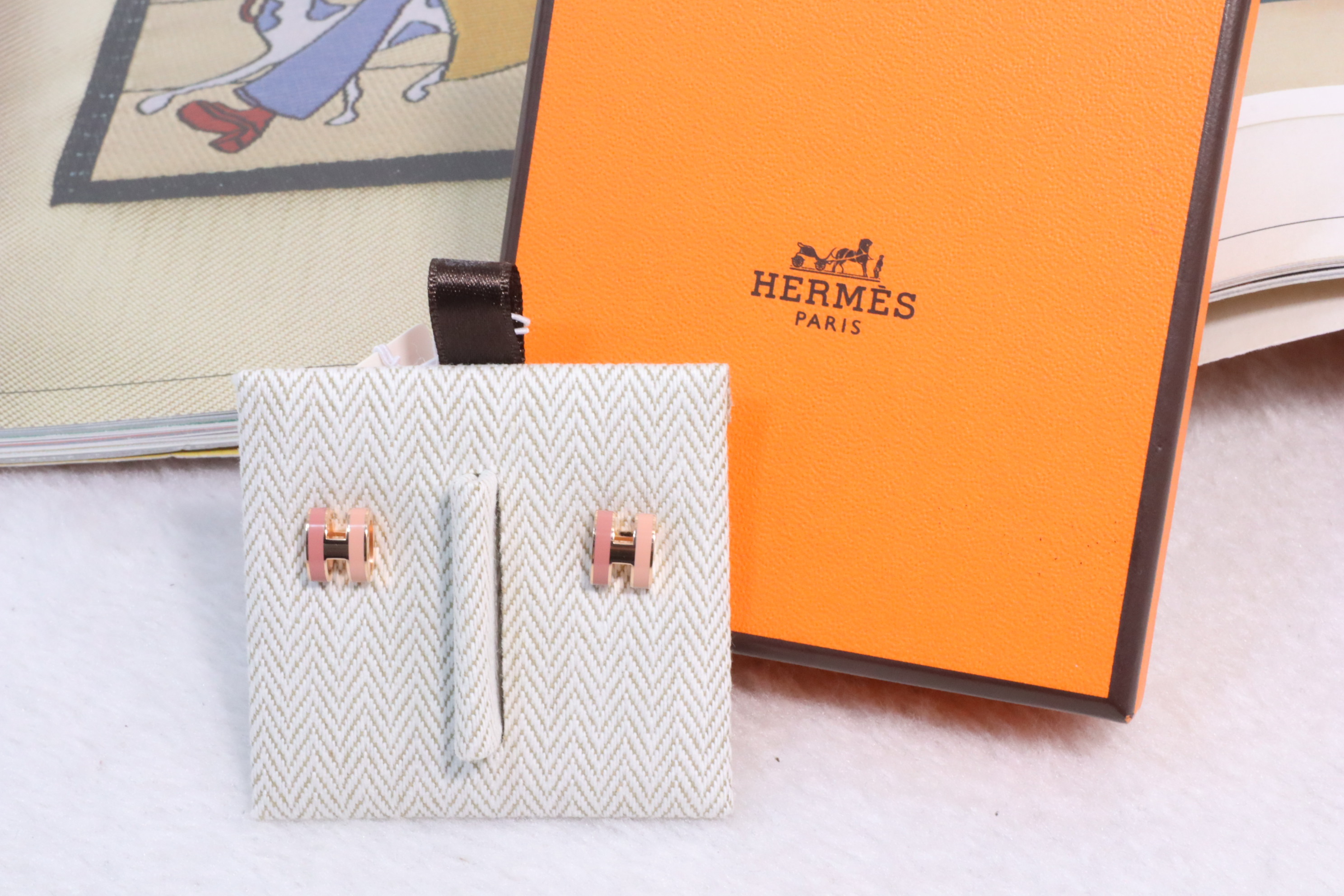 全新✨Hermes耳環 最新款雙拼色💗 （現貨）