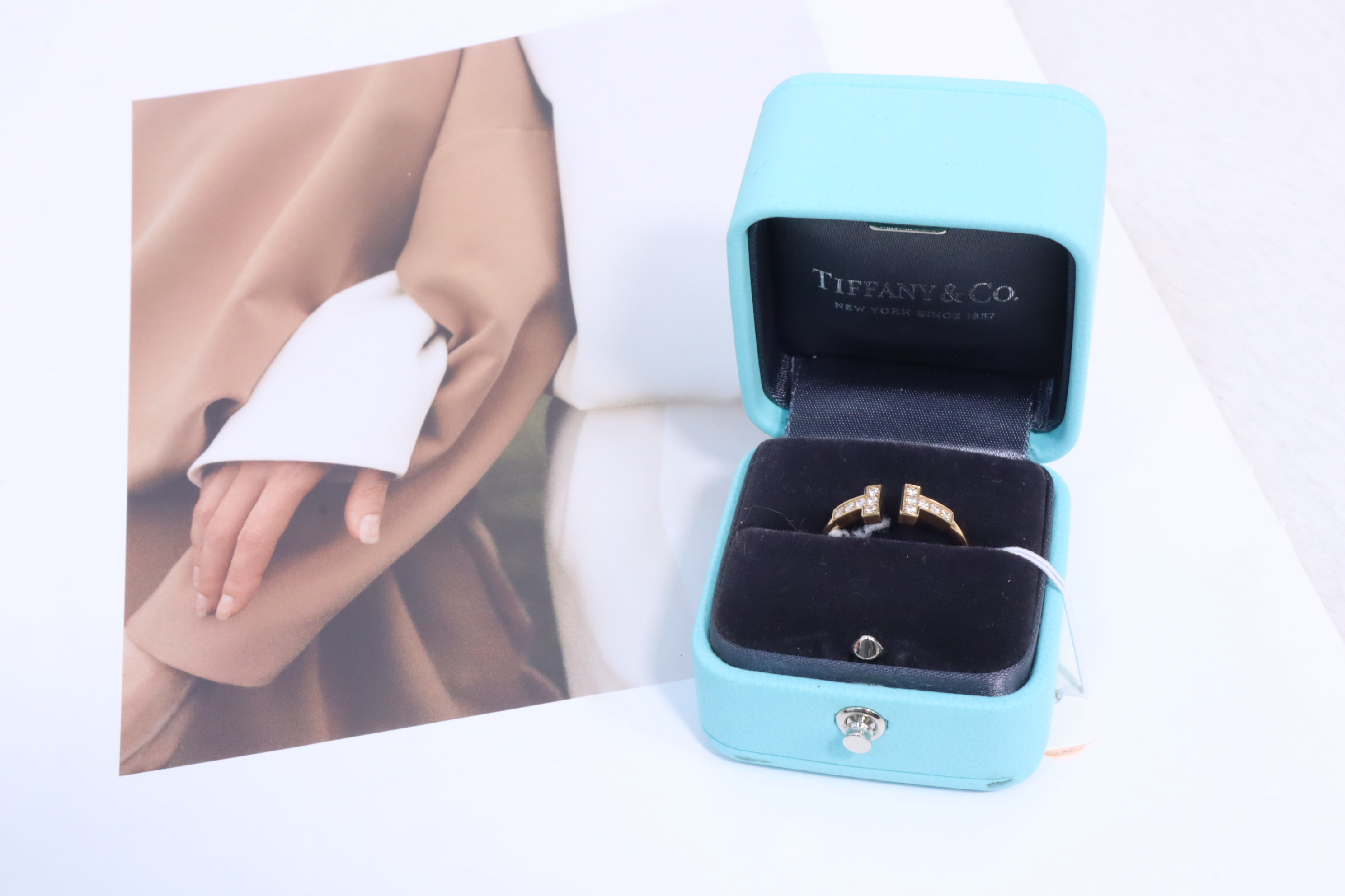 Tiffany 18k金鑽石戒指 🩵 （現貨）